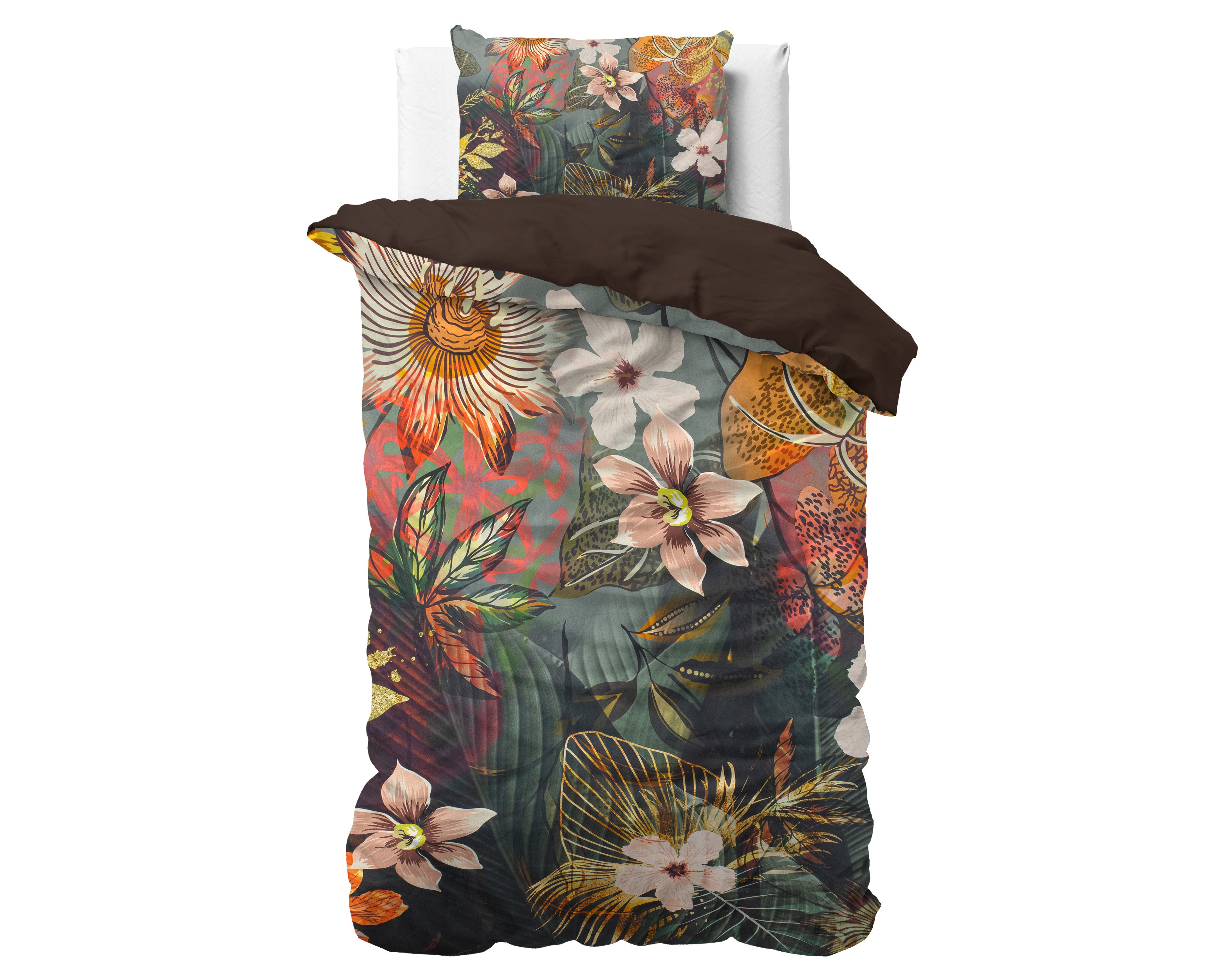 Saten posteljnina Wild Rose 2 Multi