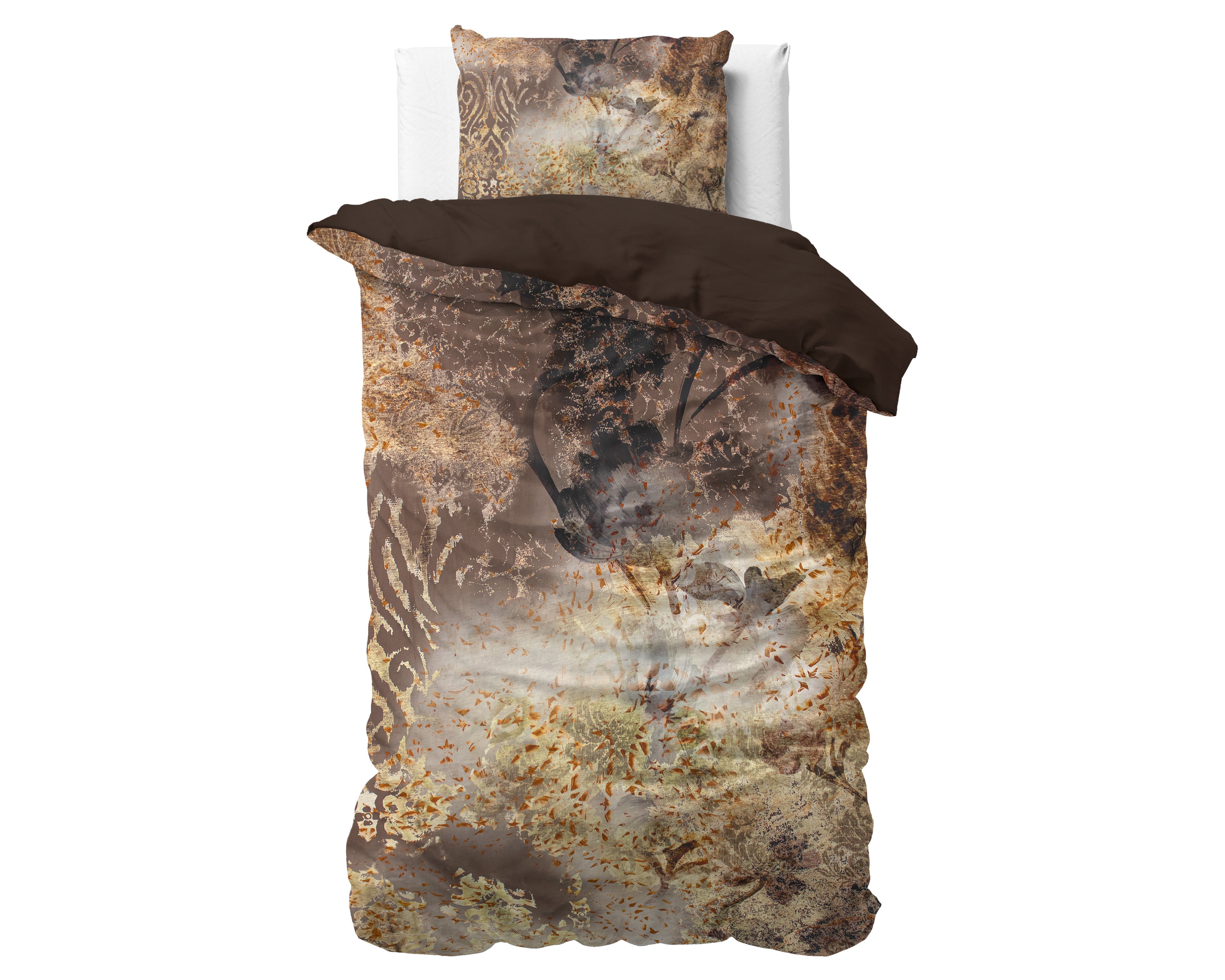Saten posteljnina Inferno Taupe
