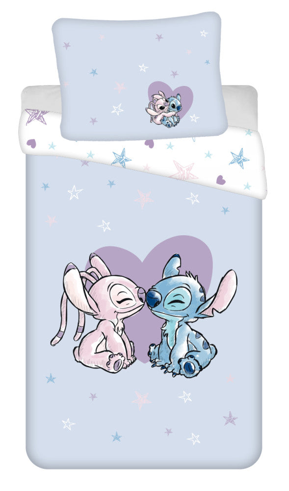 Komplet posteljnine Disney Lilo and Stitch Heart 140cm—200cm, 70cm—90 cm