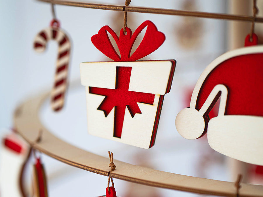 3D okraski za božično drevo Spira