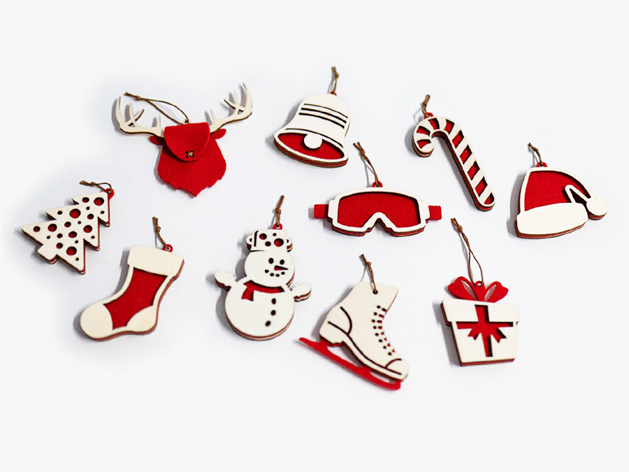 3D okraski za božično drevo Spira