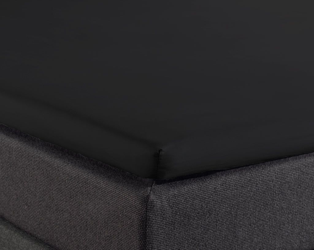 Split Top bombažna rjuha za nadvložek Black