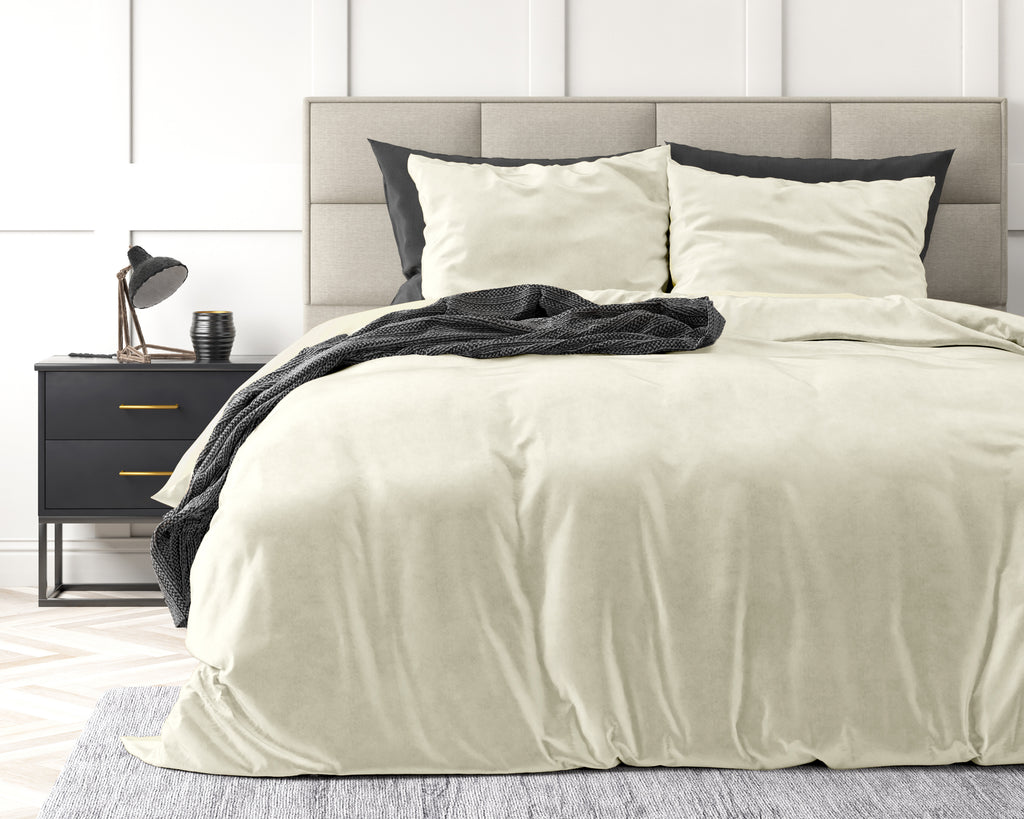 Velvet Uni posteljnina Creme