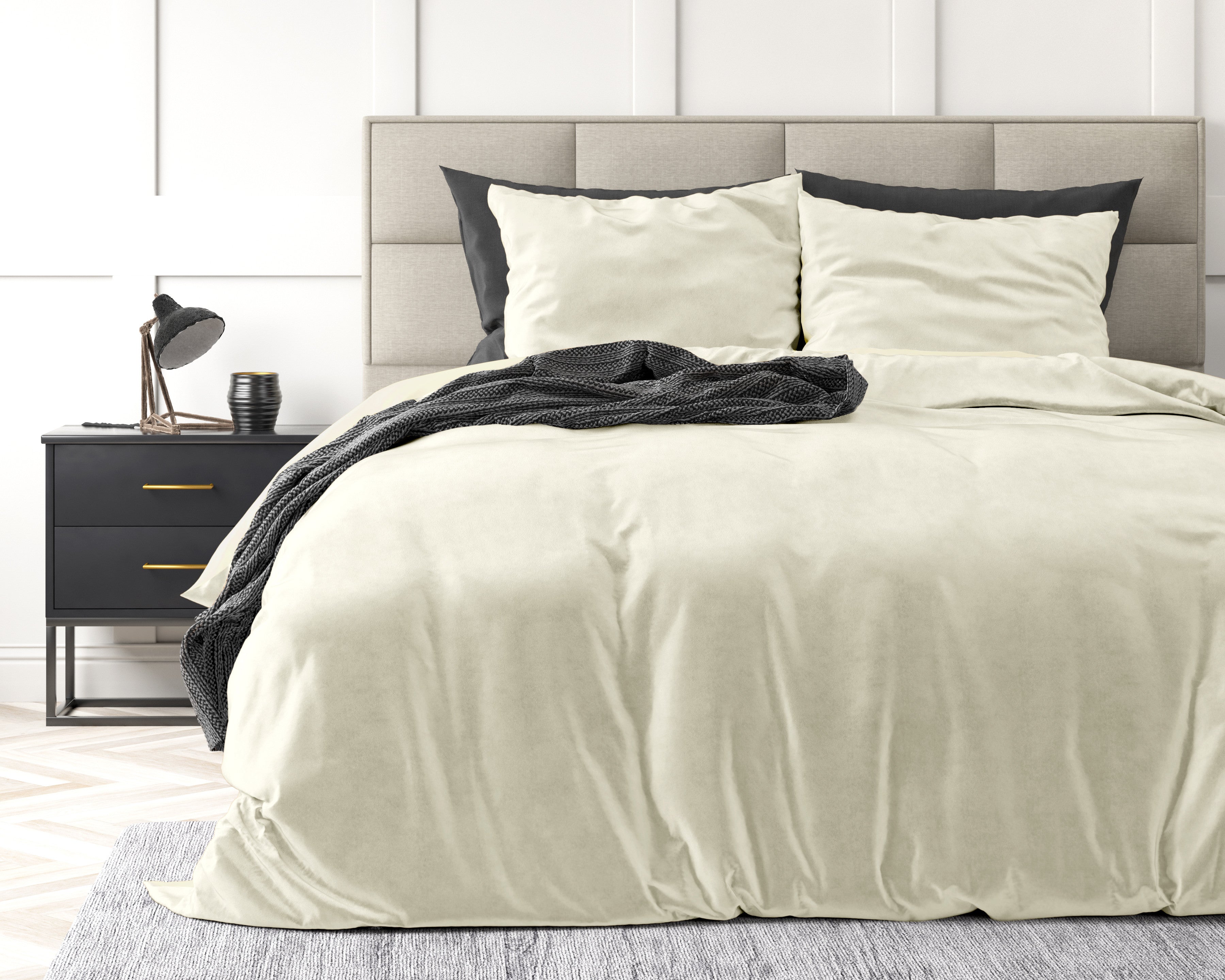 Velvet Uni posteljnina Creme