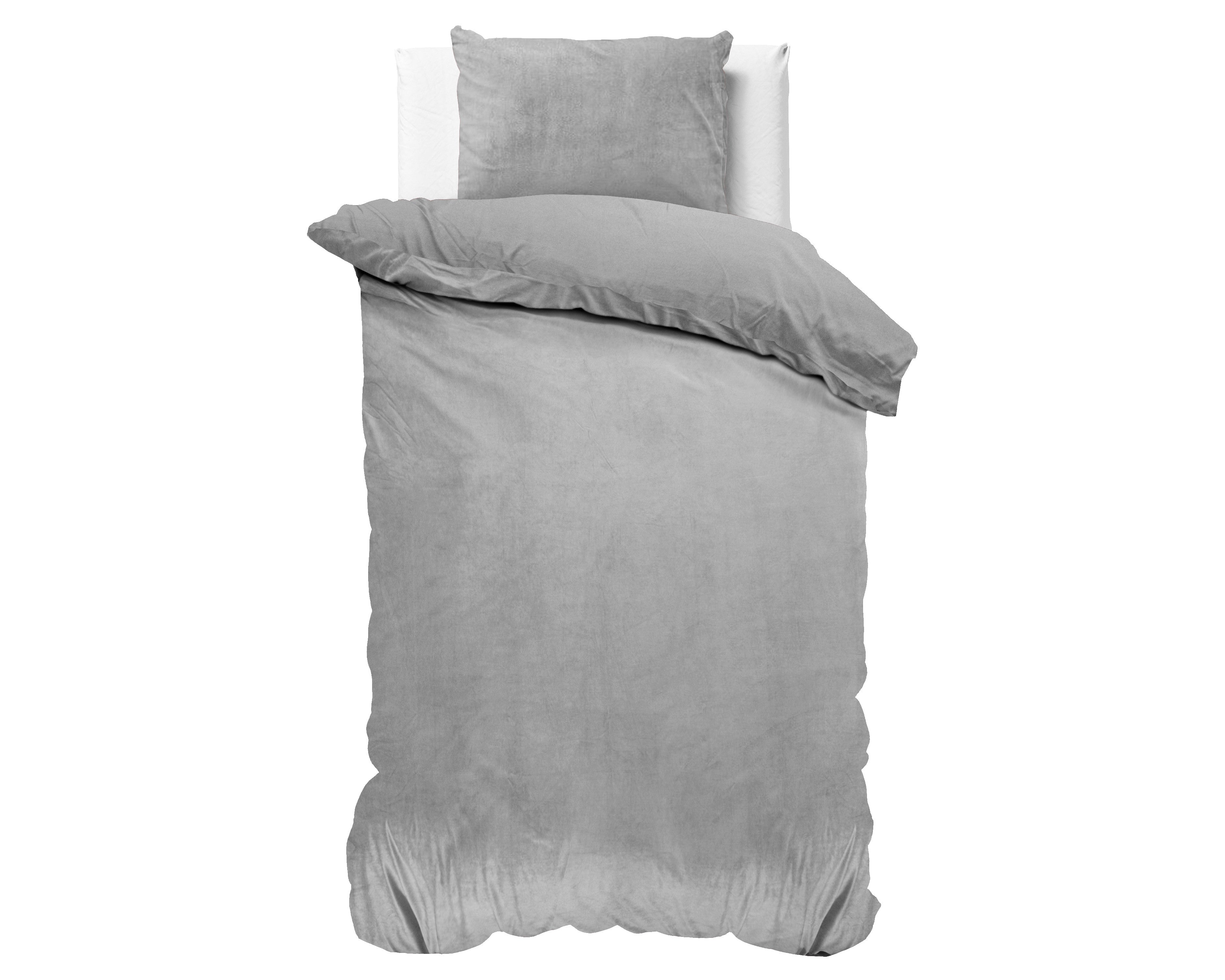 Velvet Uni posteljnina Grey