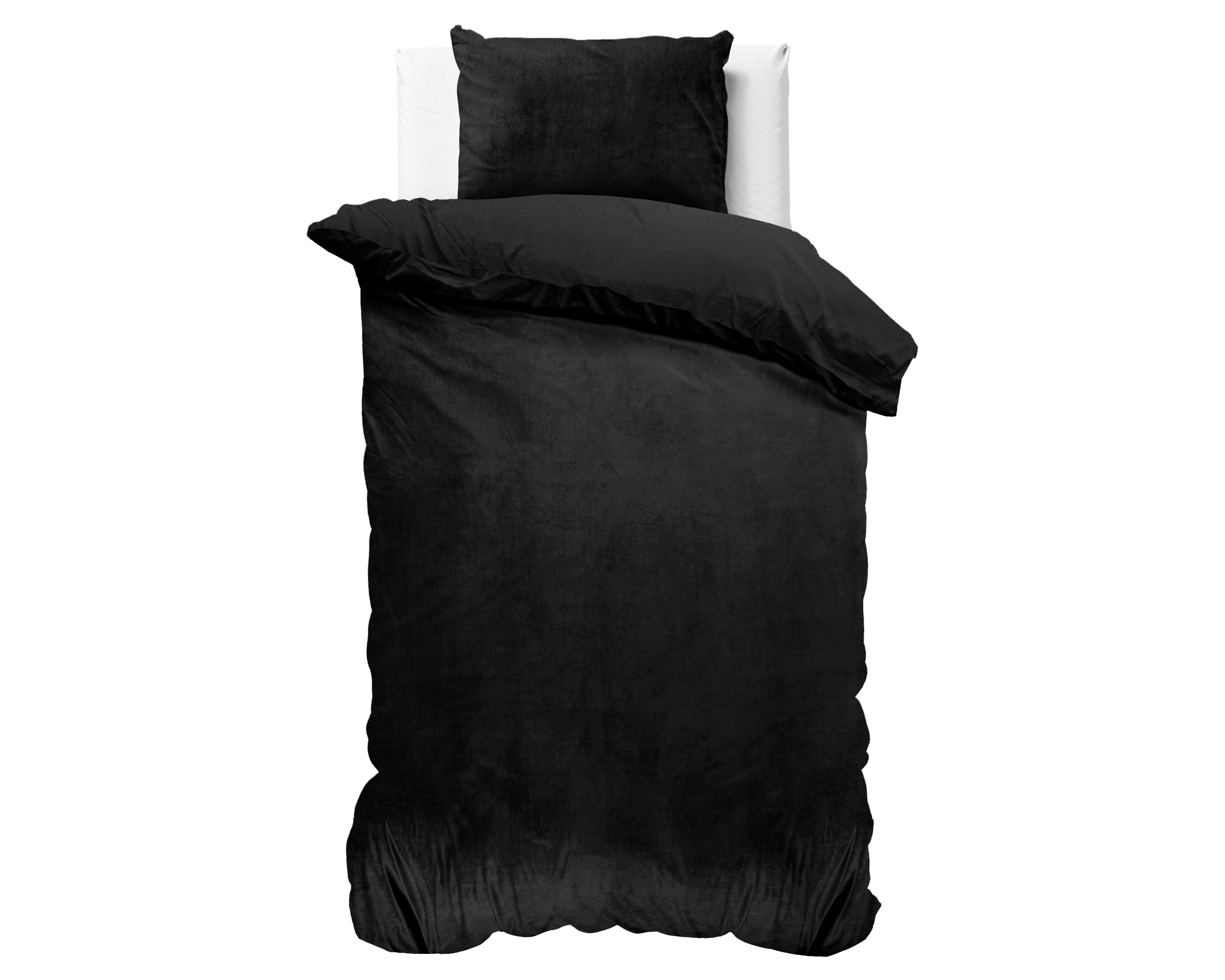 Velvet Uni posteljnina Black