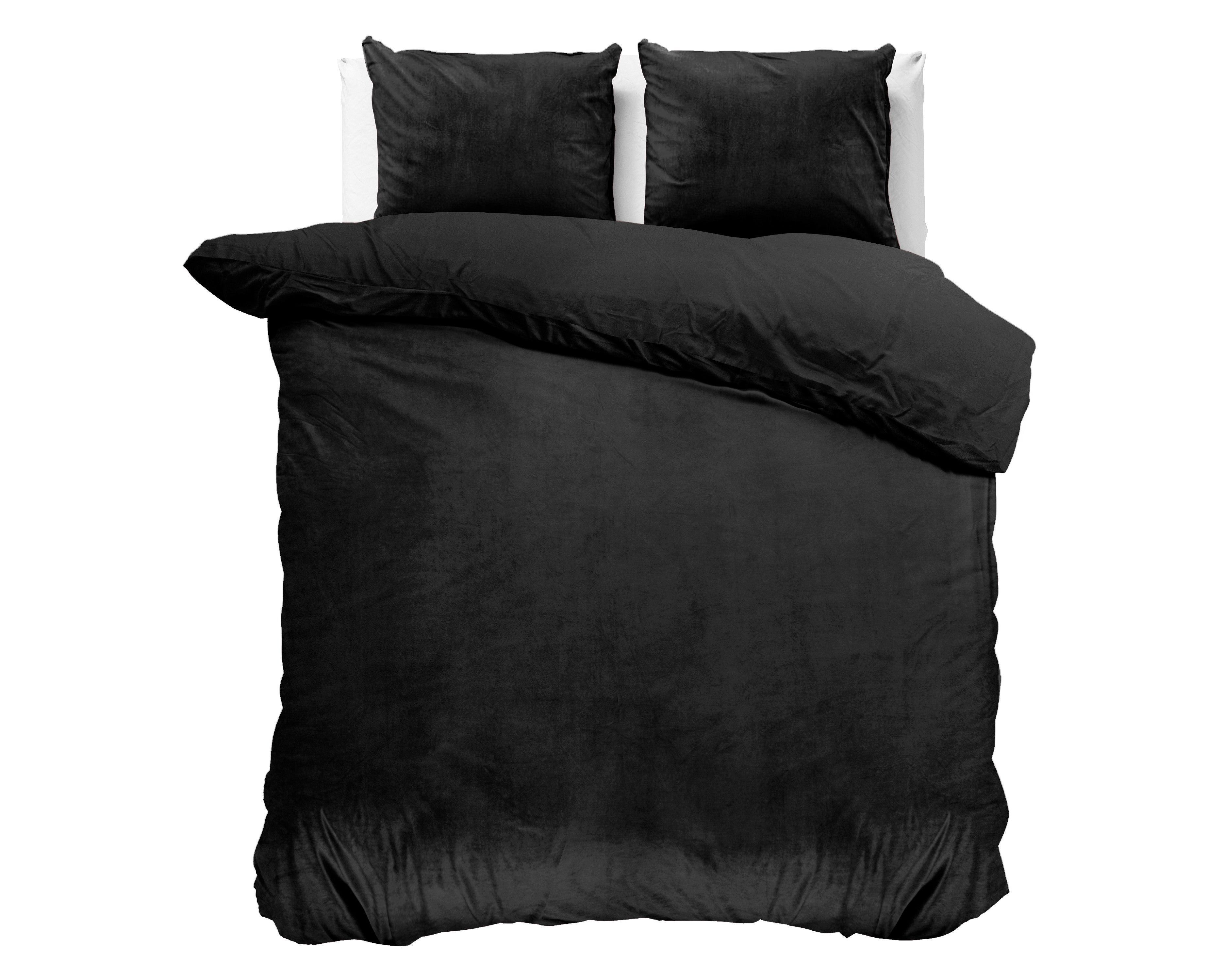 Velvet Uni posteljnina Black