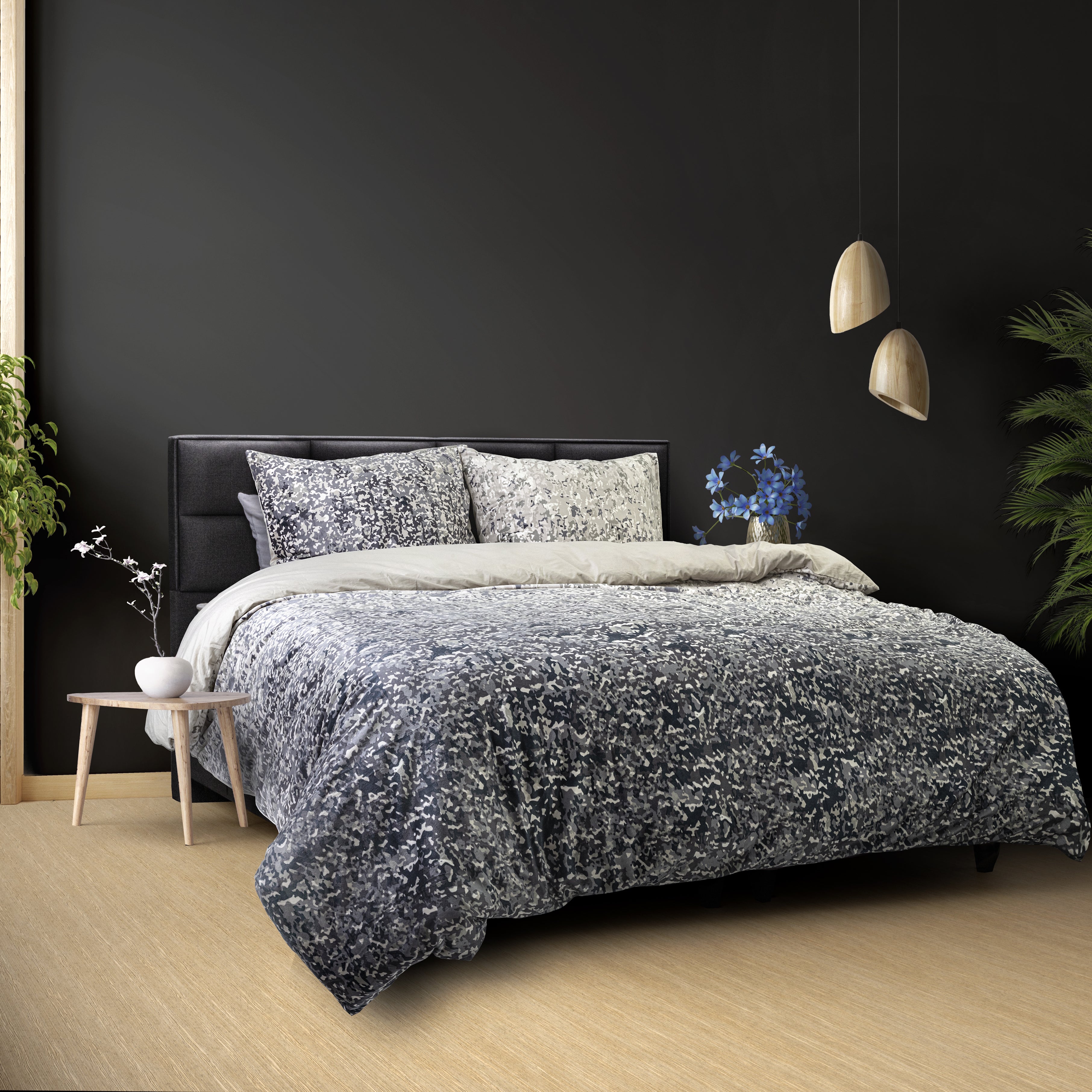 Signature Velvet Bombaž posteljnina Emma Antracit