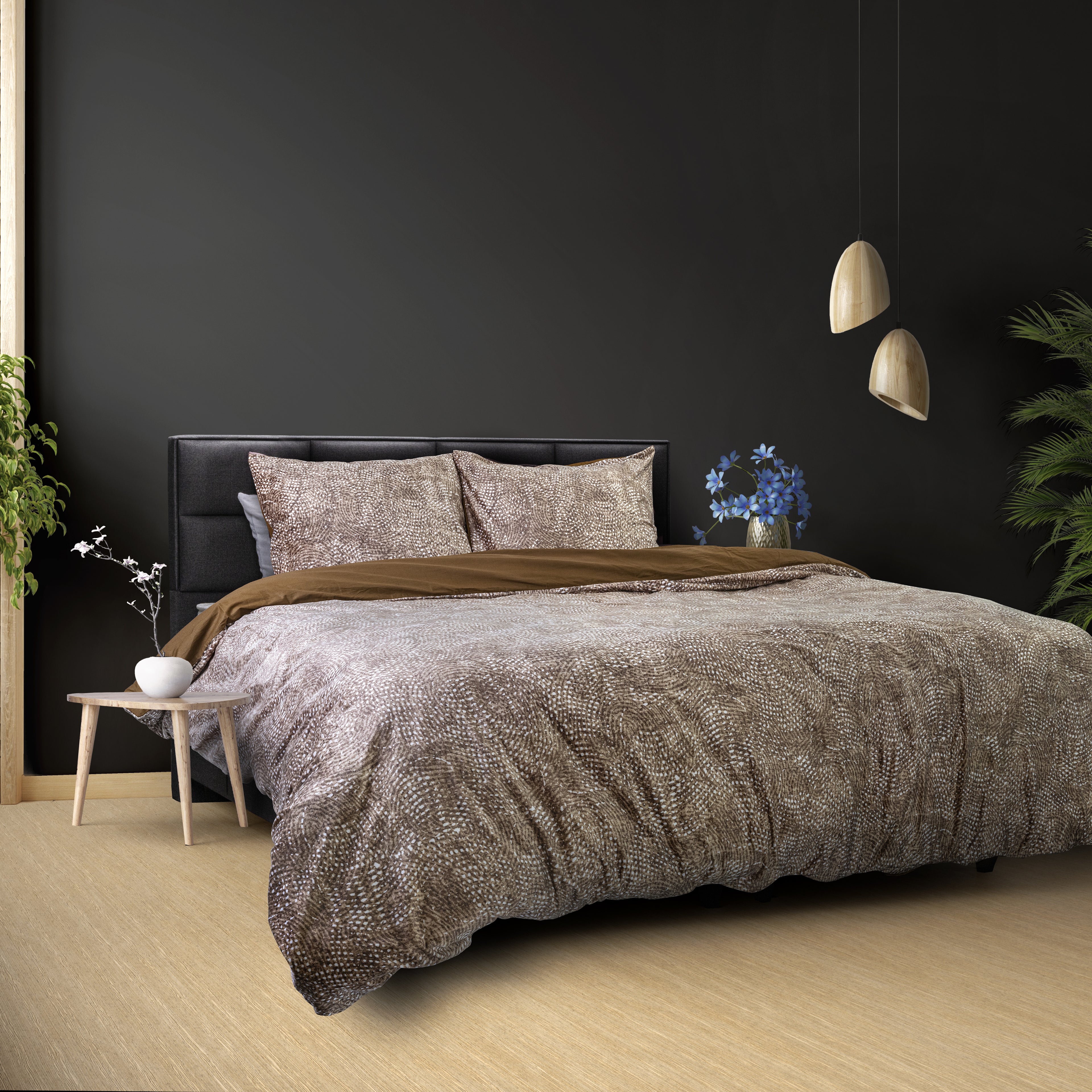 Signature Velvet Bombaž posteljnina Aria Brown