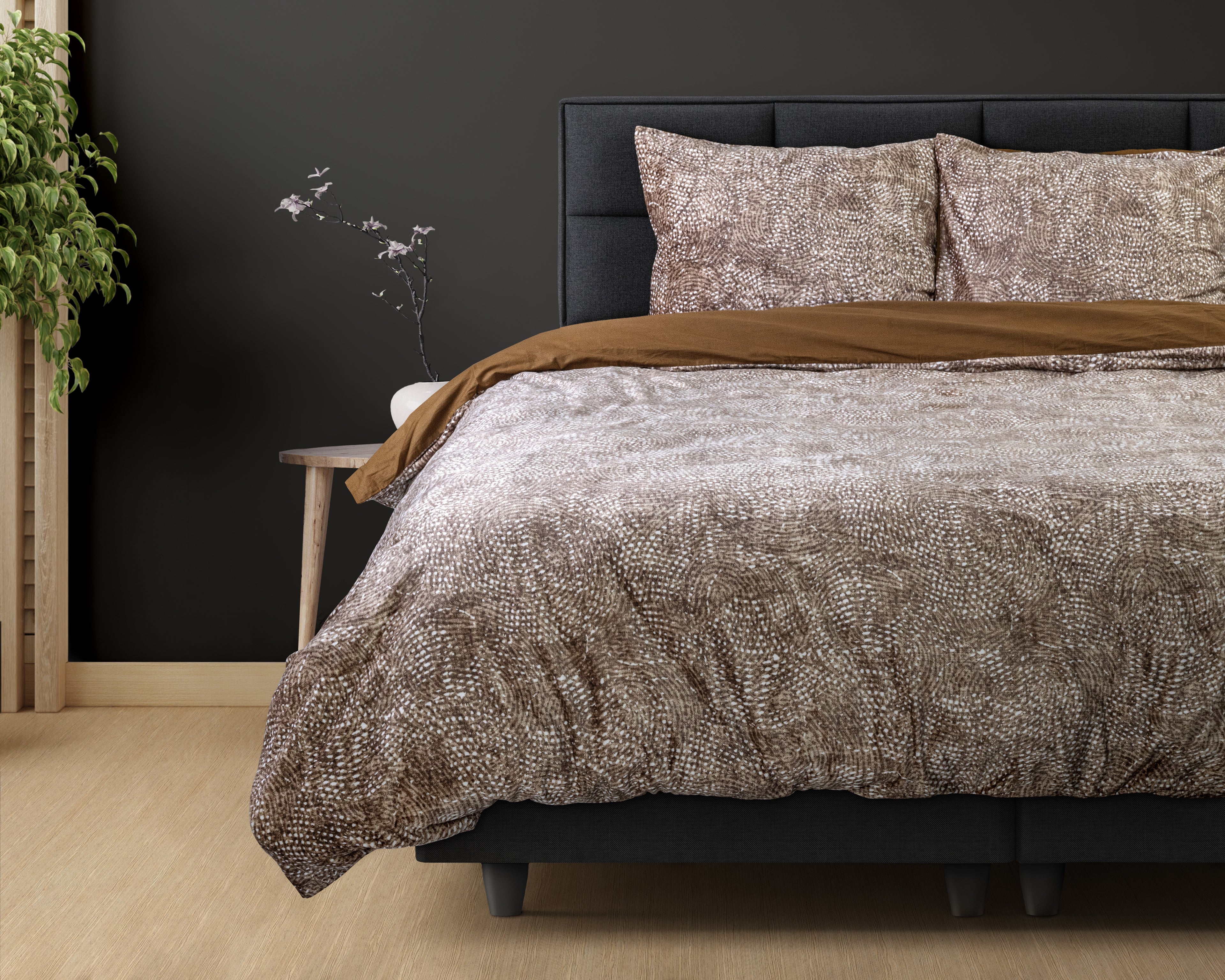 Signature Velvet Bombaž posteljnina Aria Brown