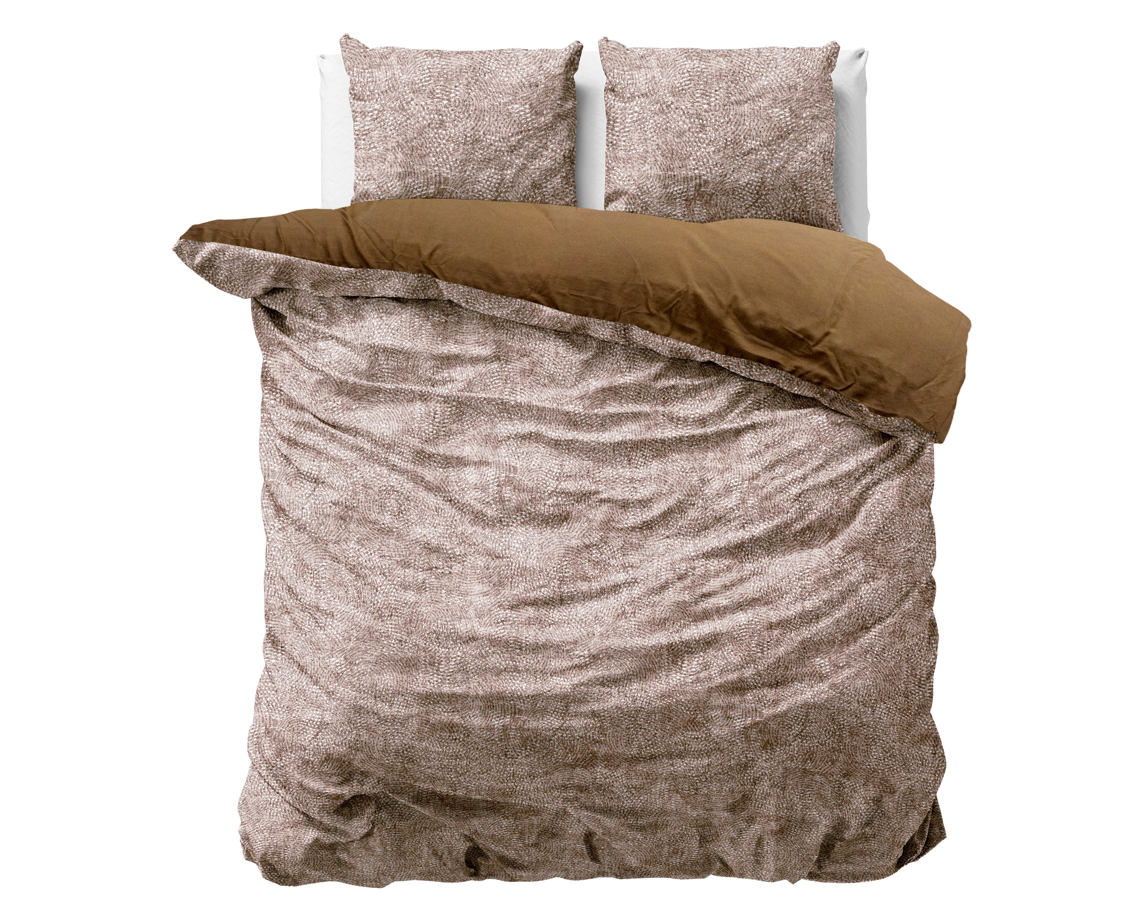 Signature Velvet Bombaž posteljnina Aria Brown