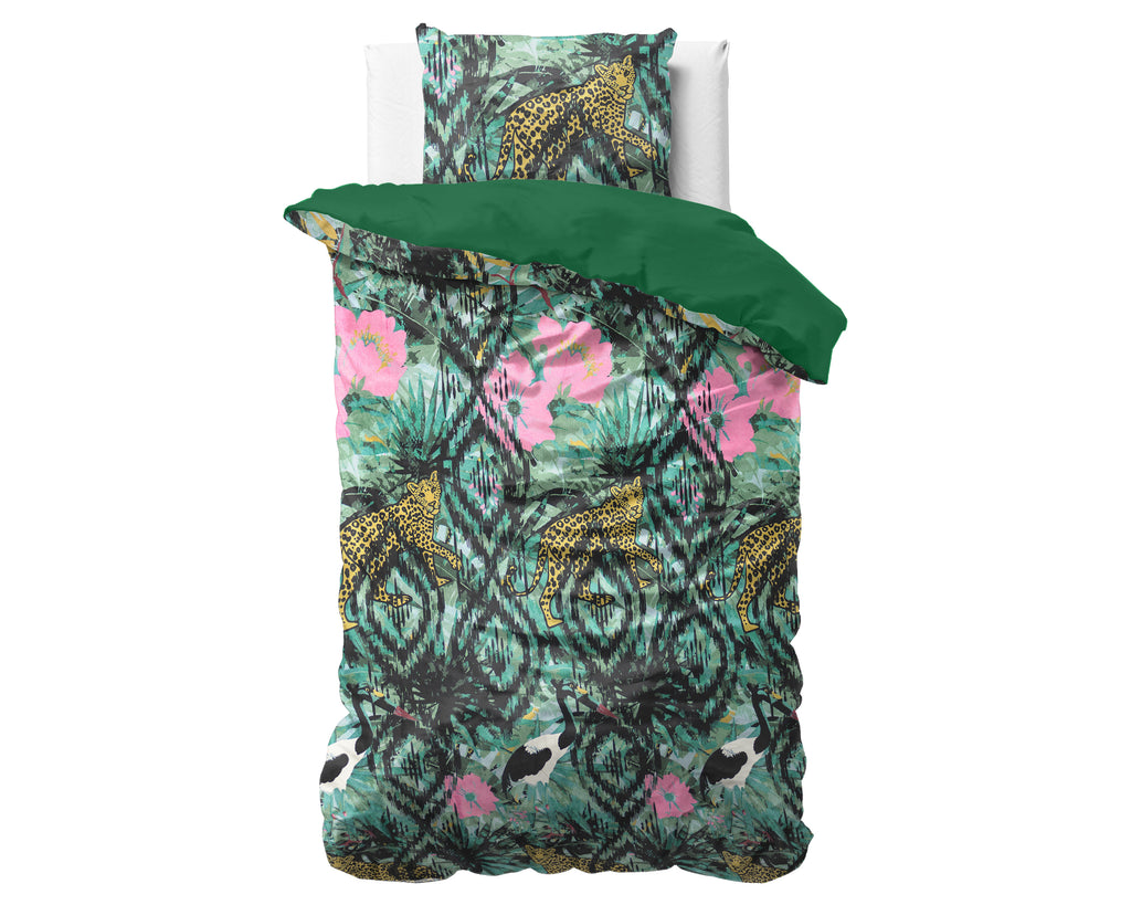 Velvet Botanical Forest Green