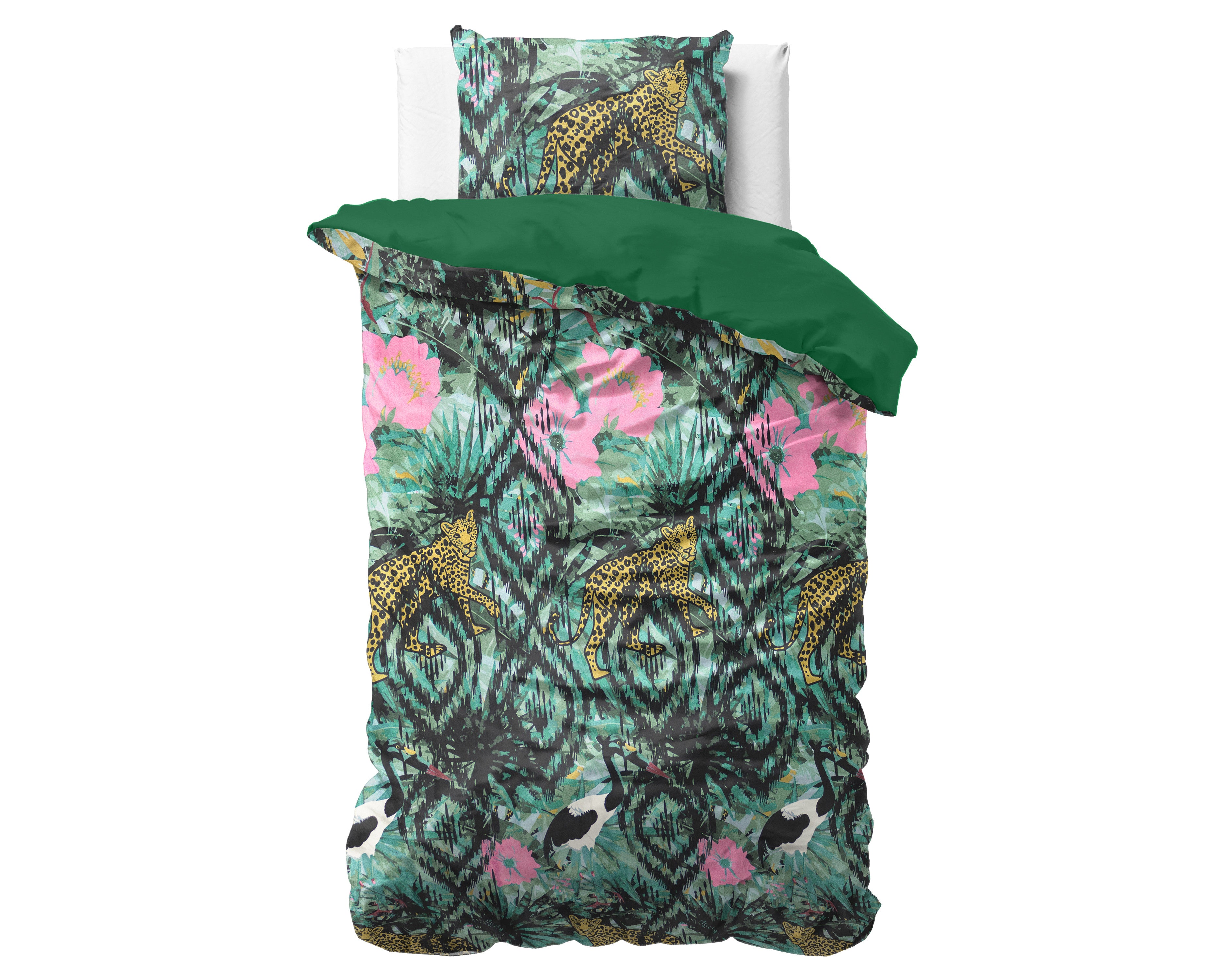 Velvet Botanical Forest Green