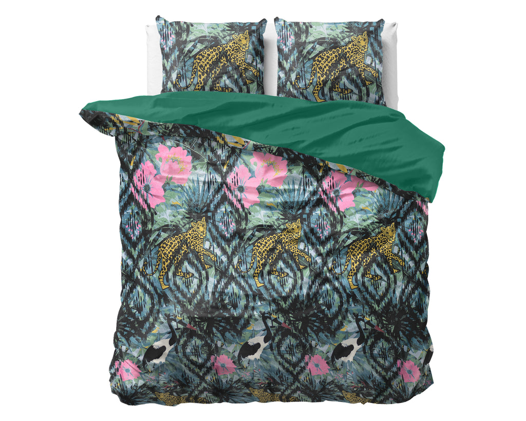 Velvet Botanical Forest Green