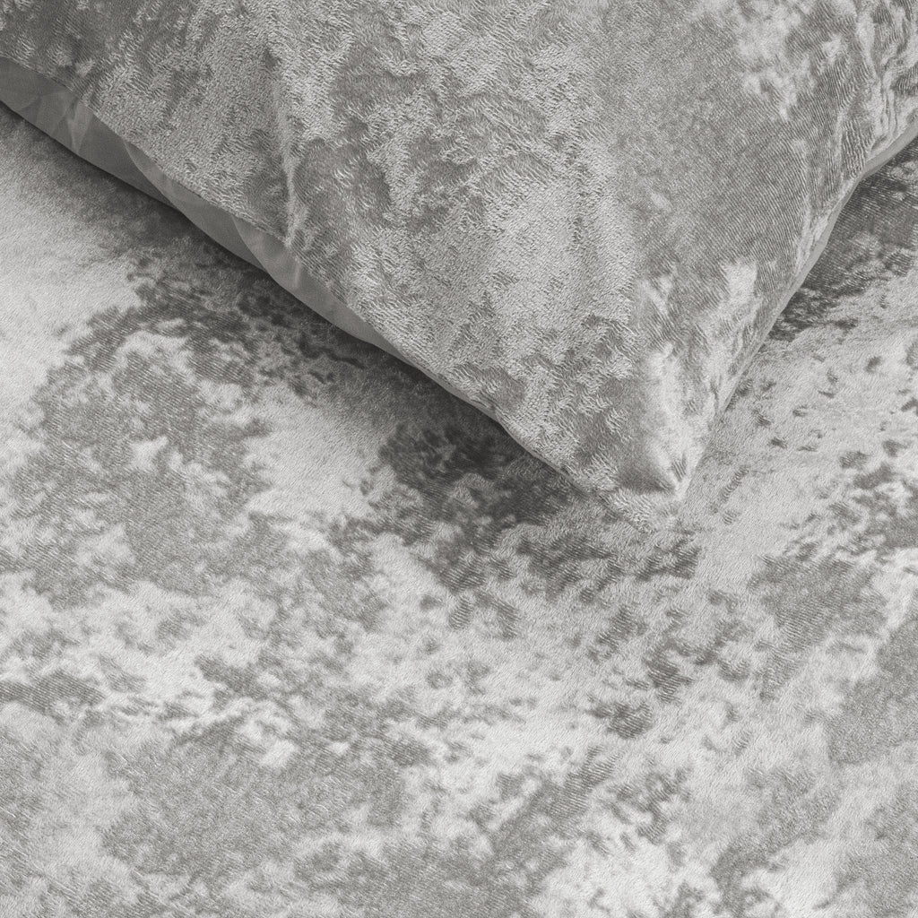 Crushed Velvet Bombaž posteljnina Metallic Silver