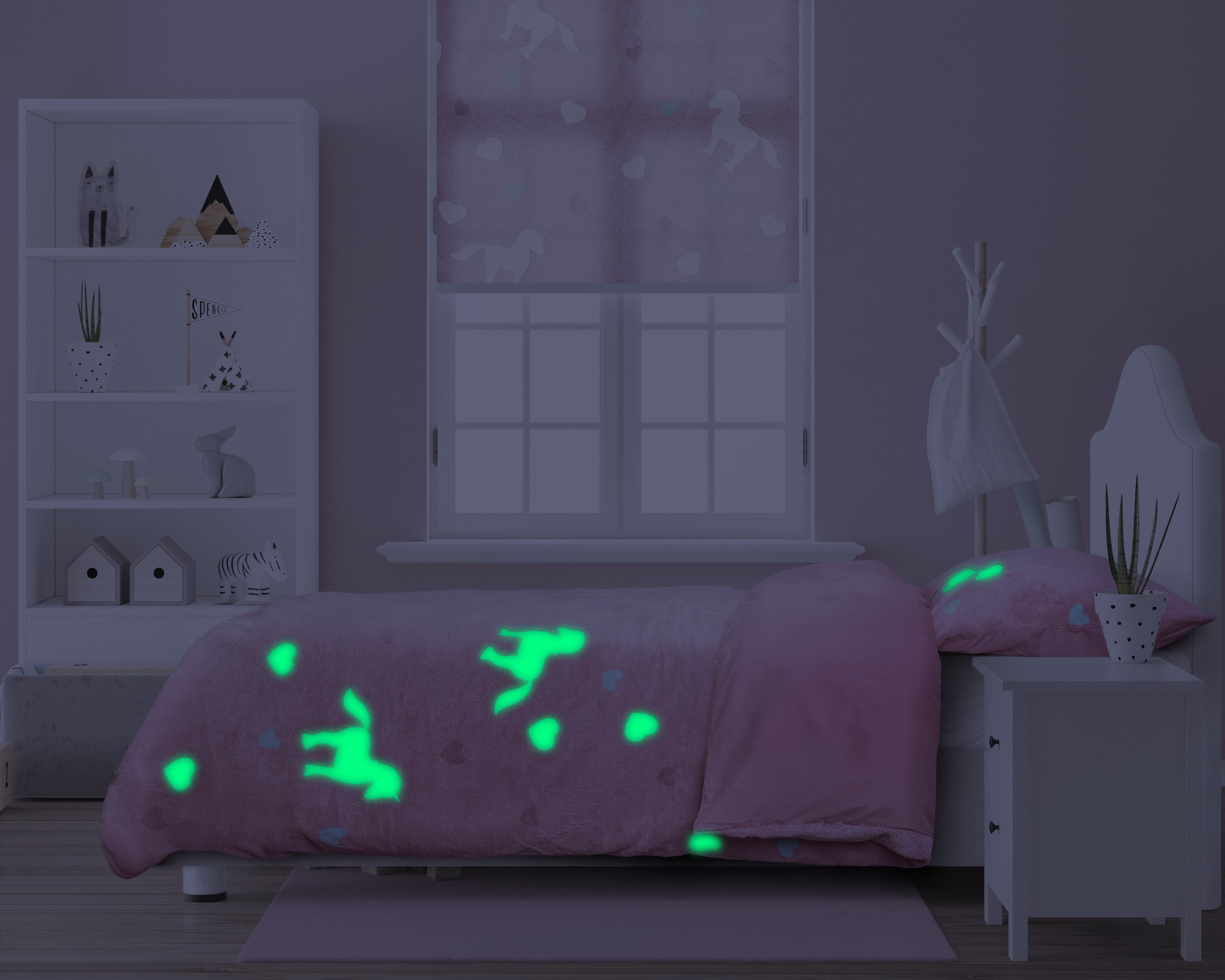 Glow in the dark Unicorn Pink