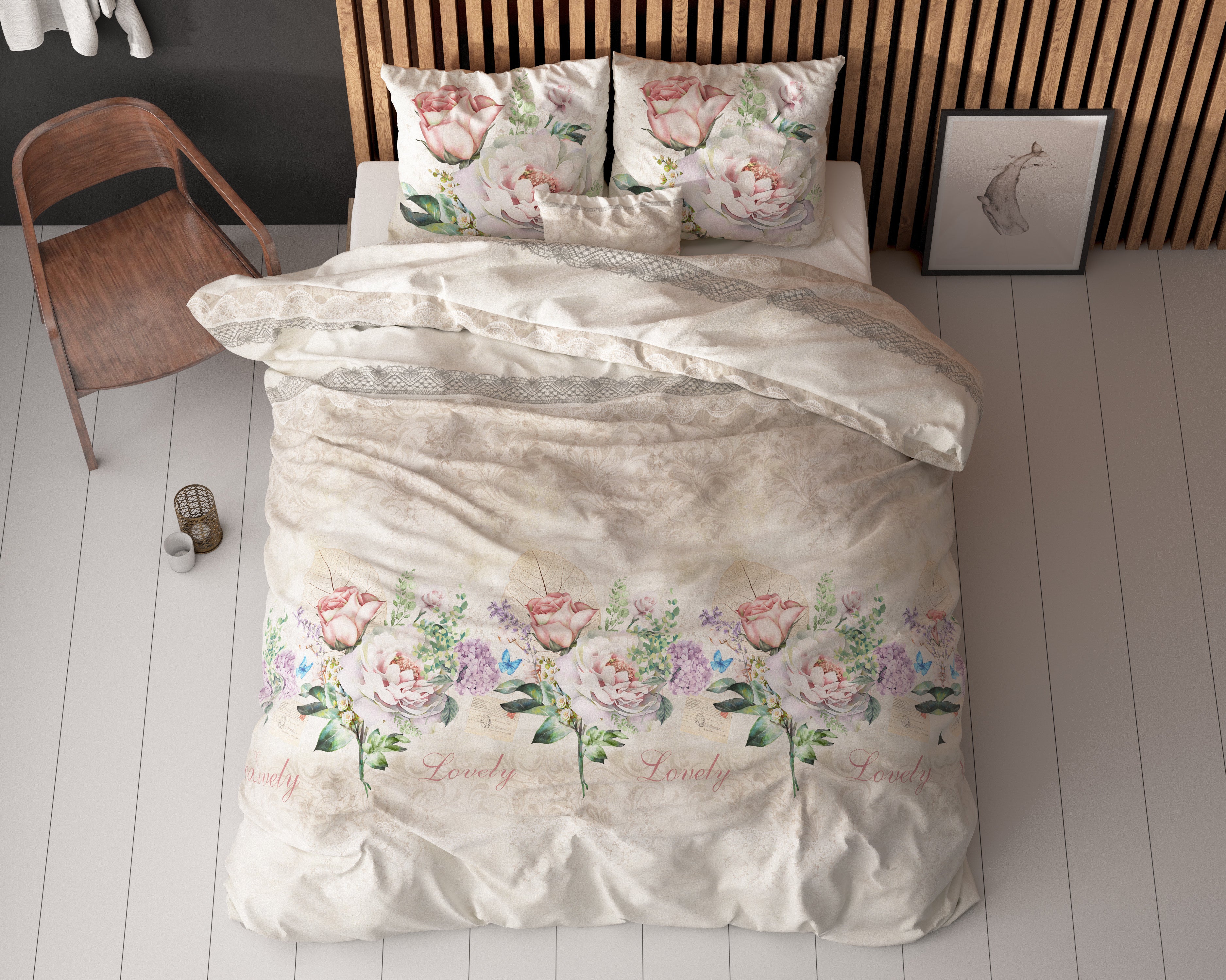 Lovely Flower Beige