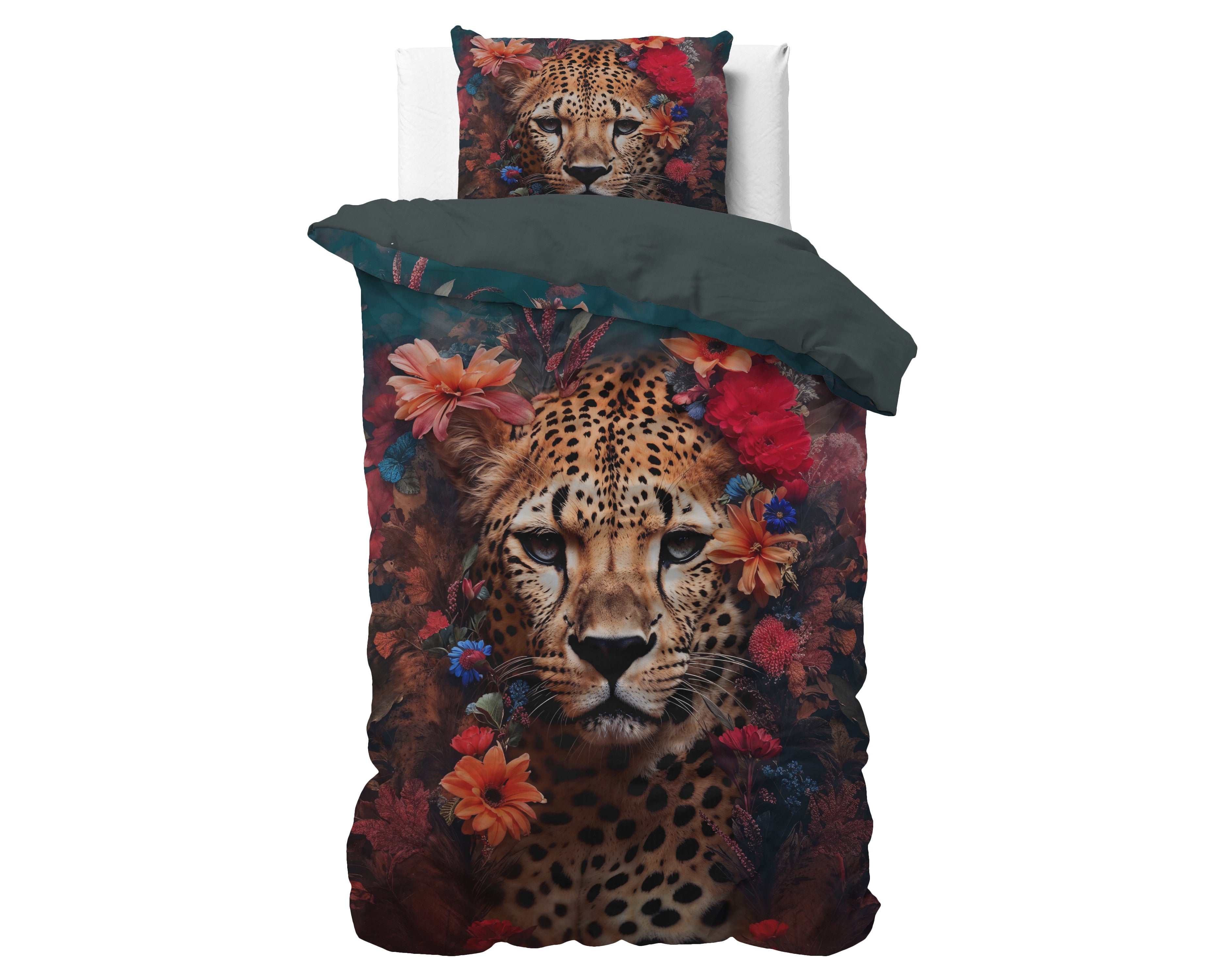 Saten posteljnina Leopardo Multi
