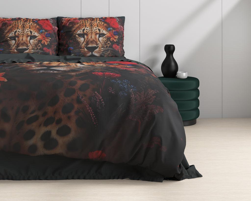 Saten posteljnina Leopardo Multi