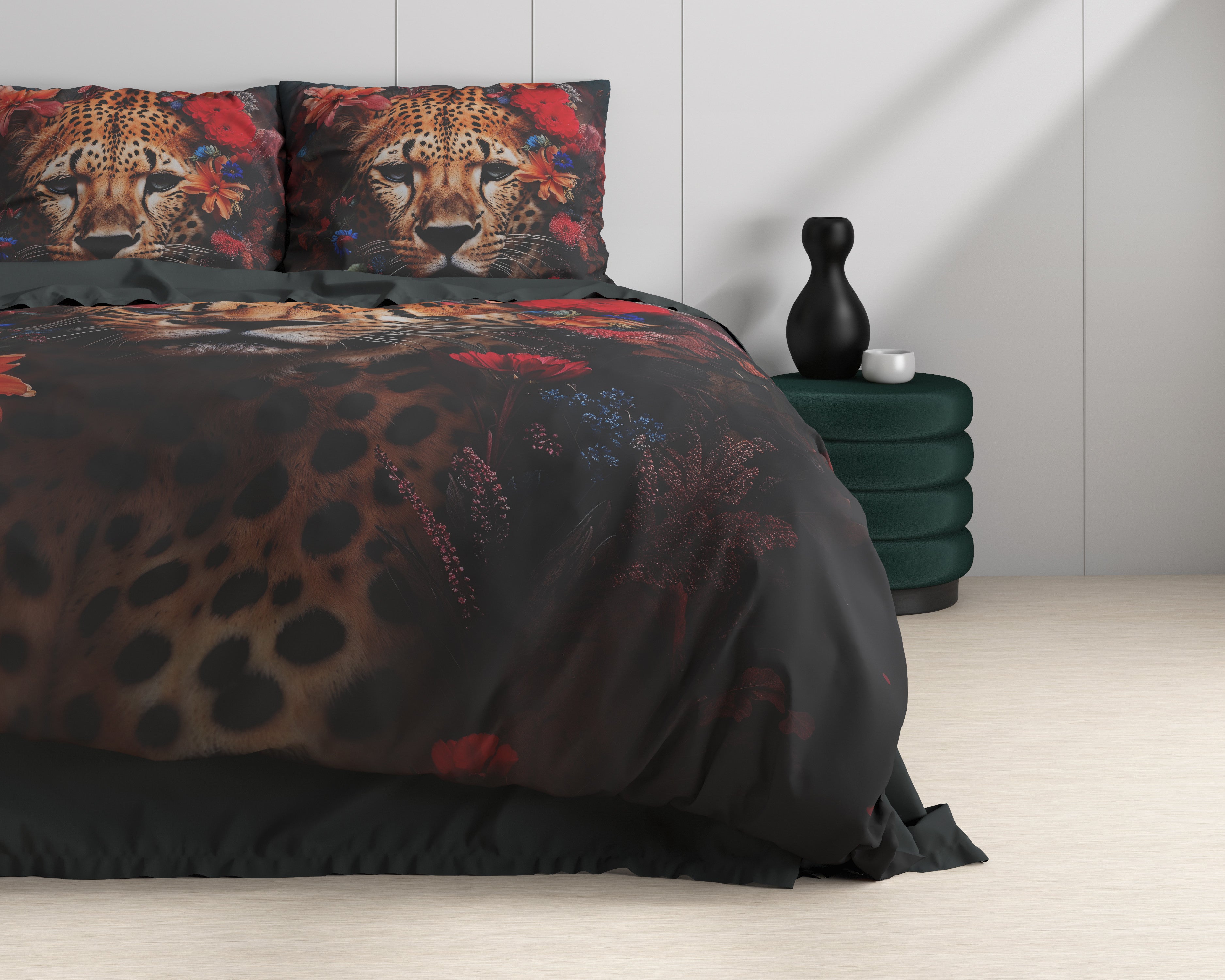 Saten posteljnina Leopardo Multi