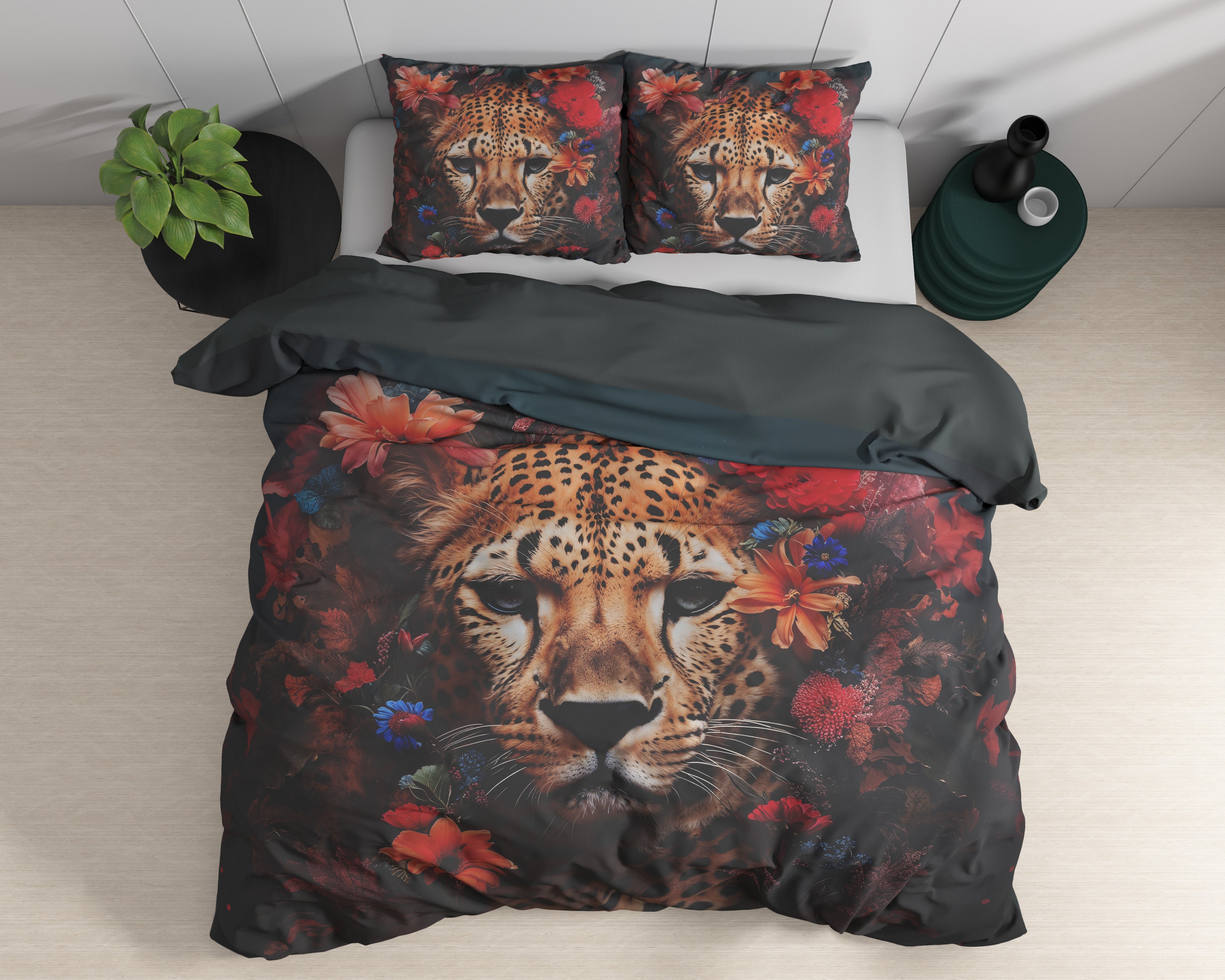 Saten posteljnina Leopardo Multi