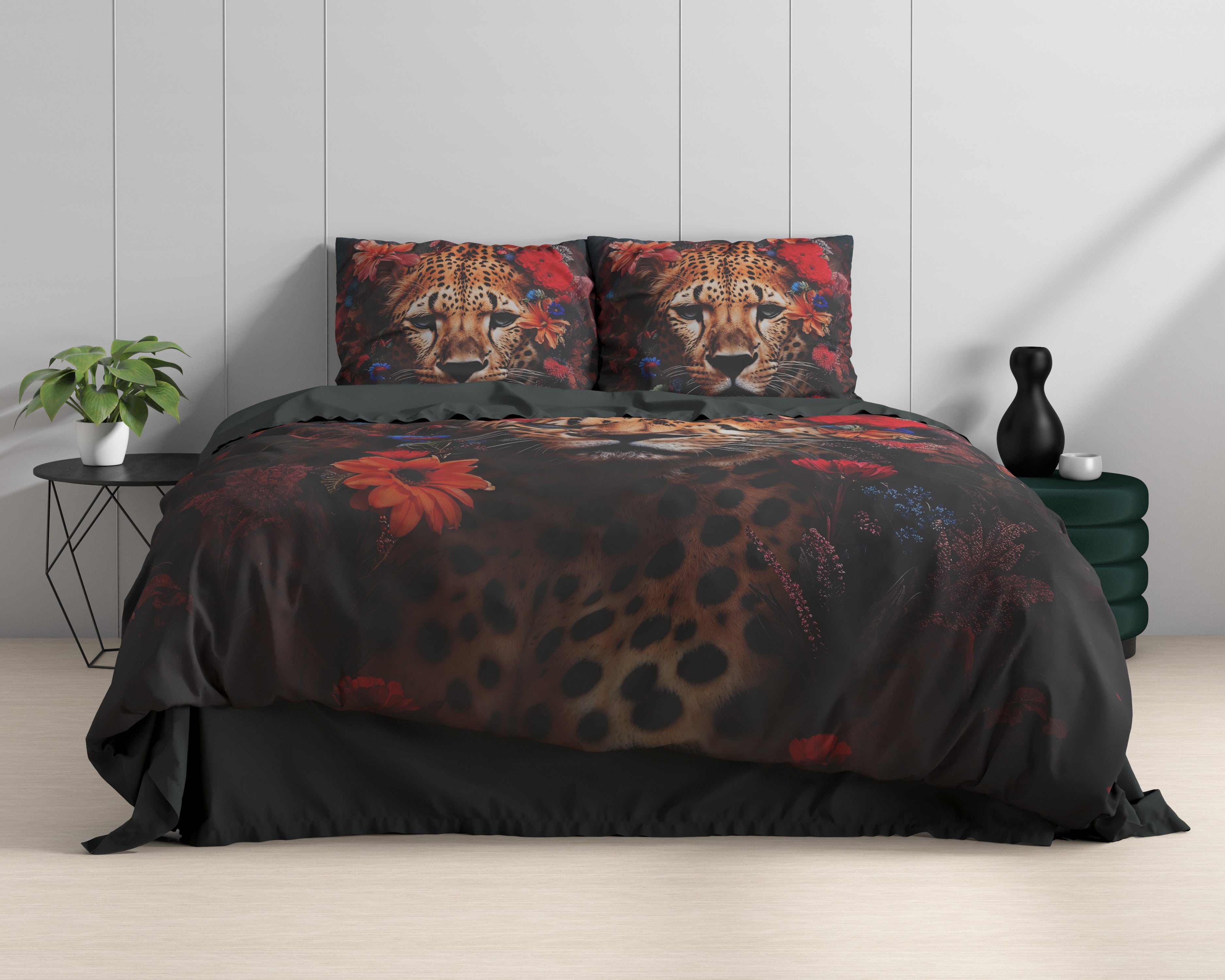 Saten posteljnina Leopardo Multi