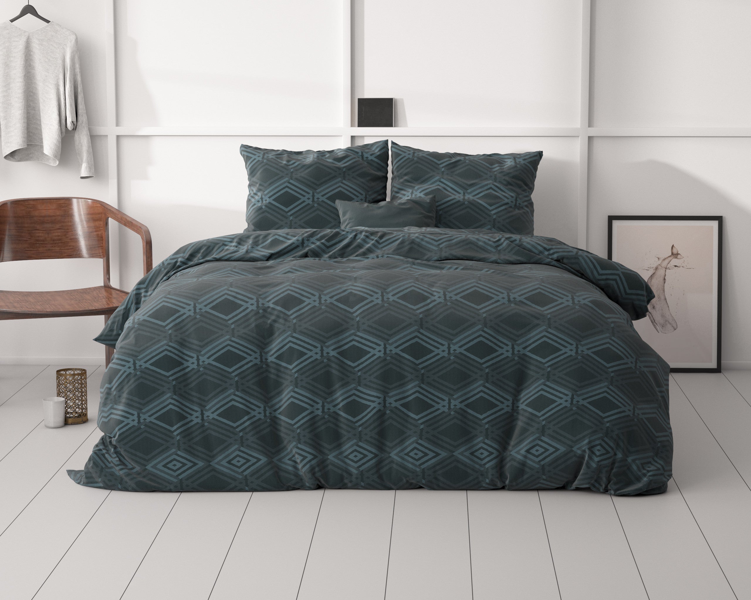 Posteljnina Wavey Navy