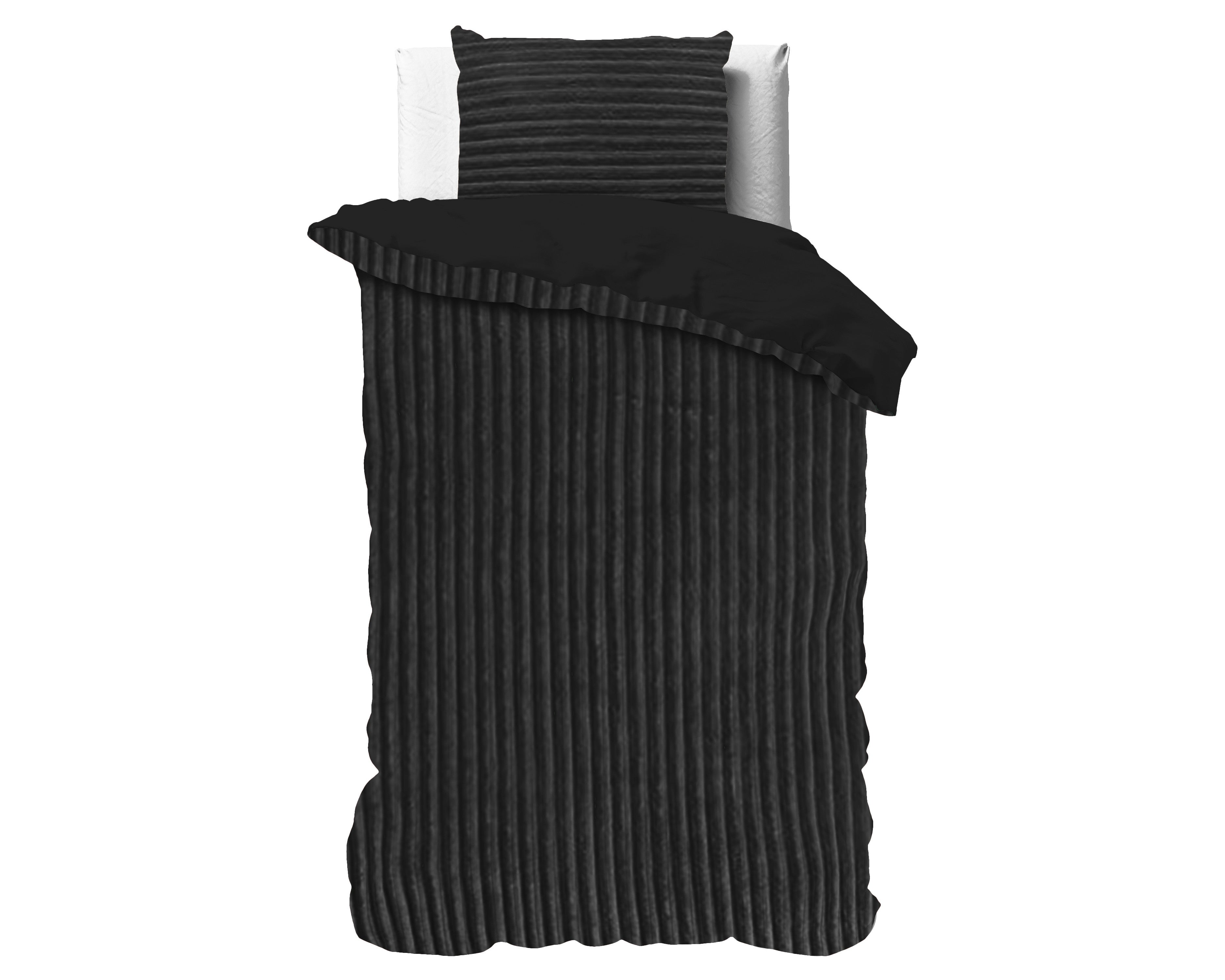 Posteljnina Rib Teddy črna