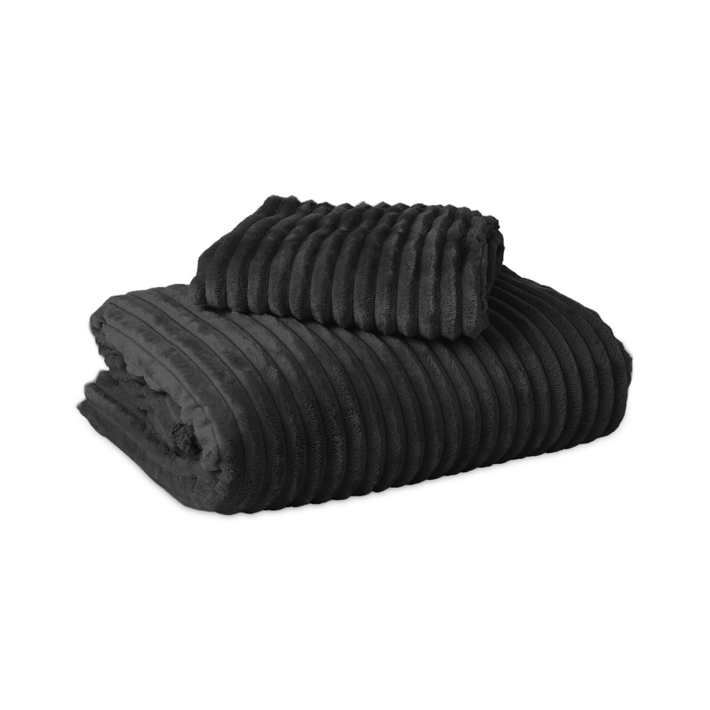 Posteljnina Rib Teddy črna