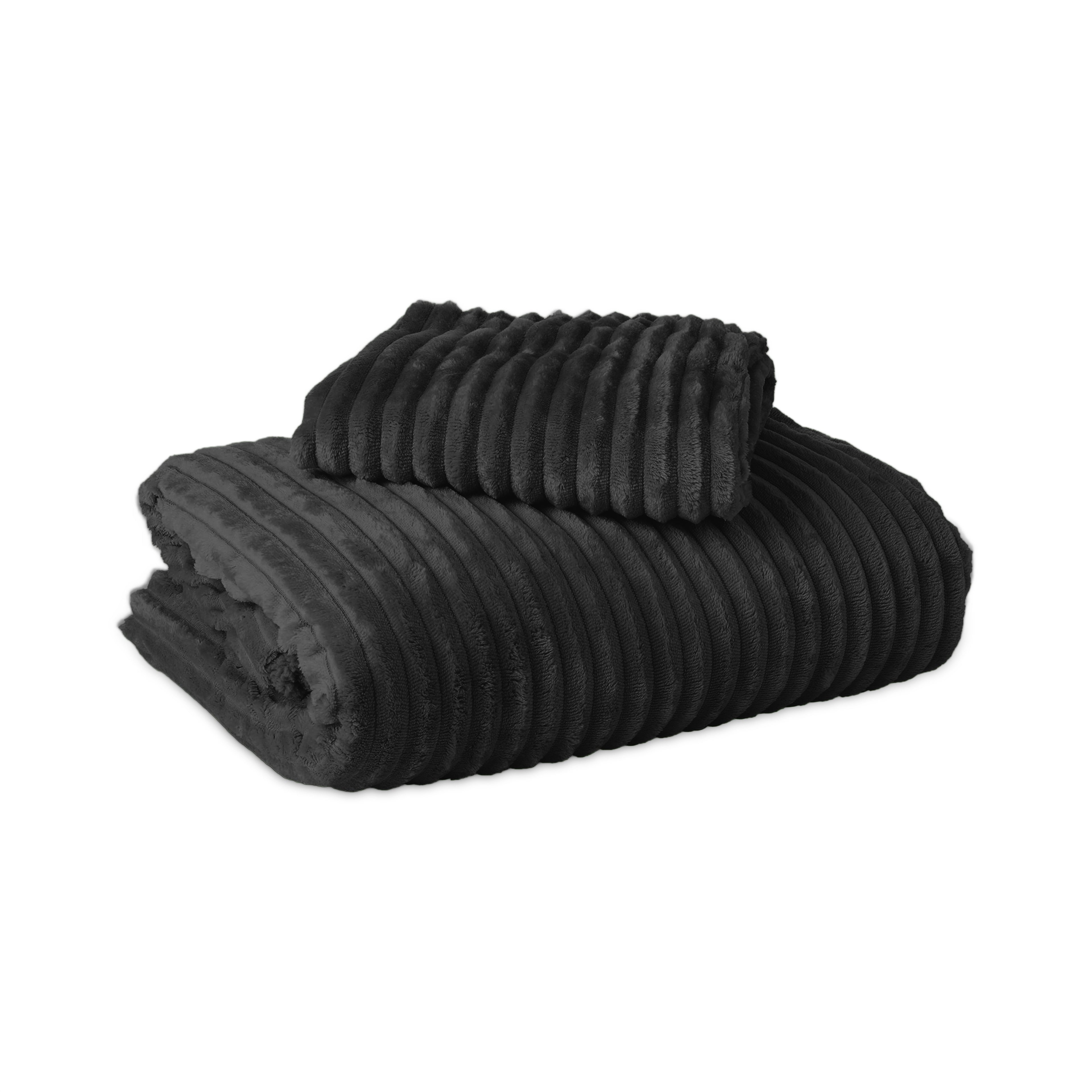 Posteljnina Rib Teddy črna