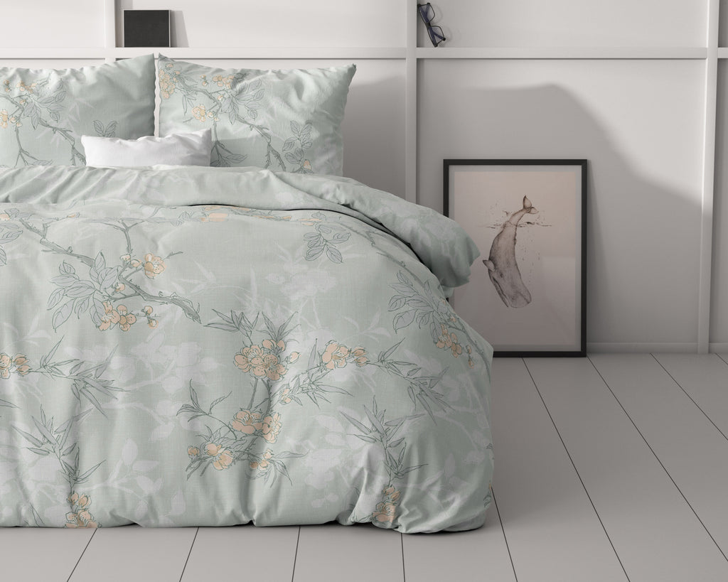 Posteljnina Blossom Modra