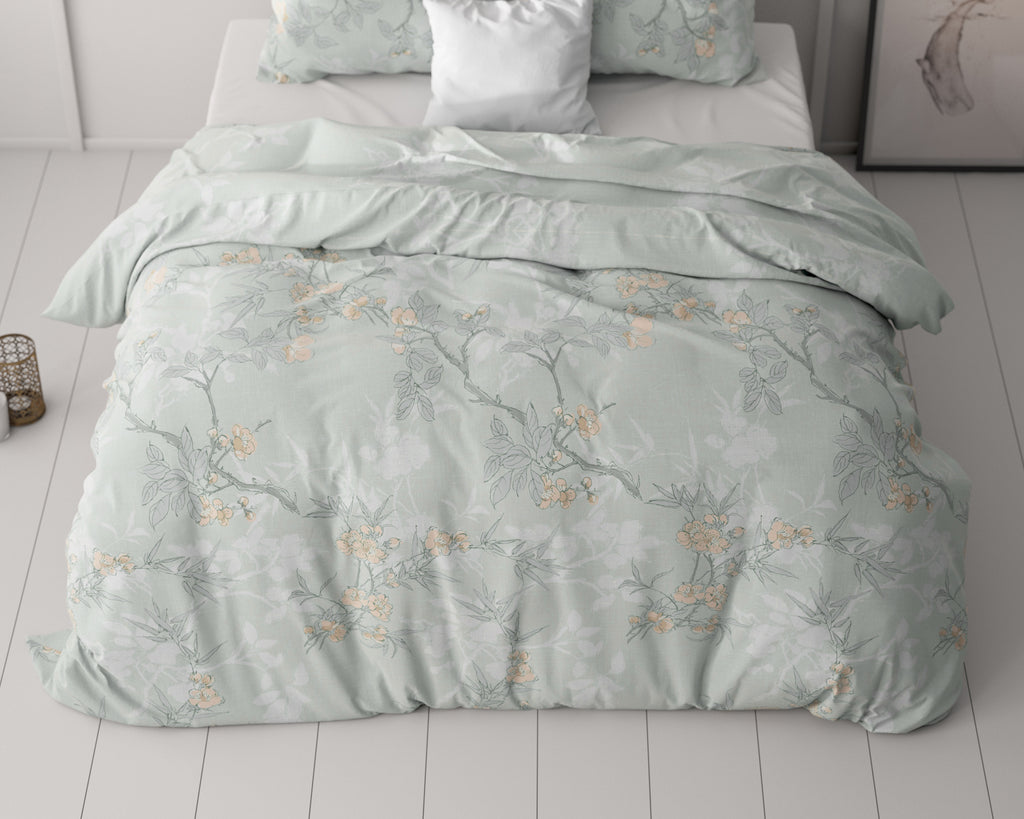 Posteljnina Blossom Modra