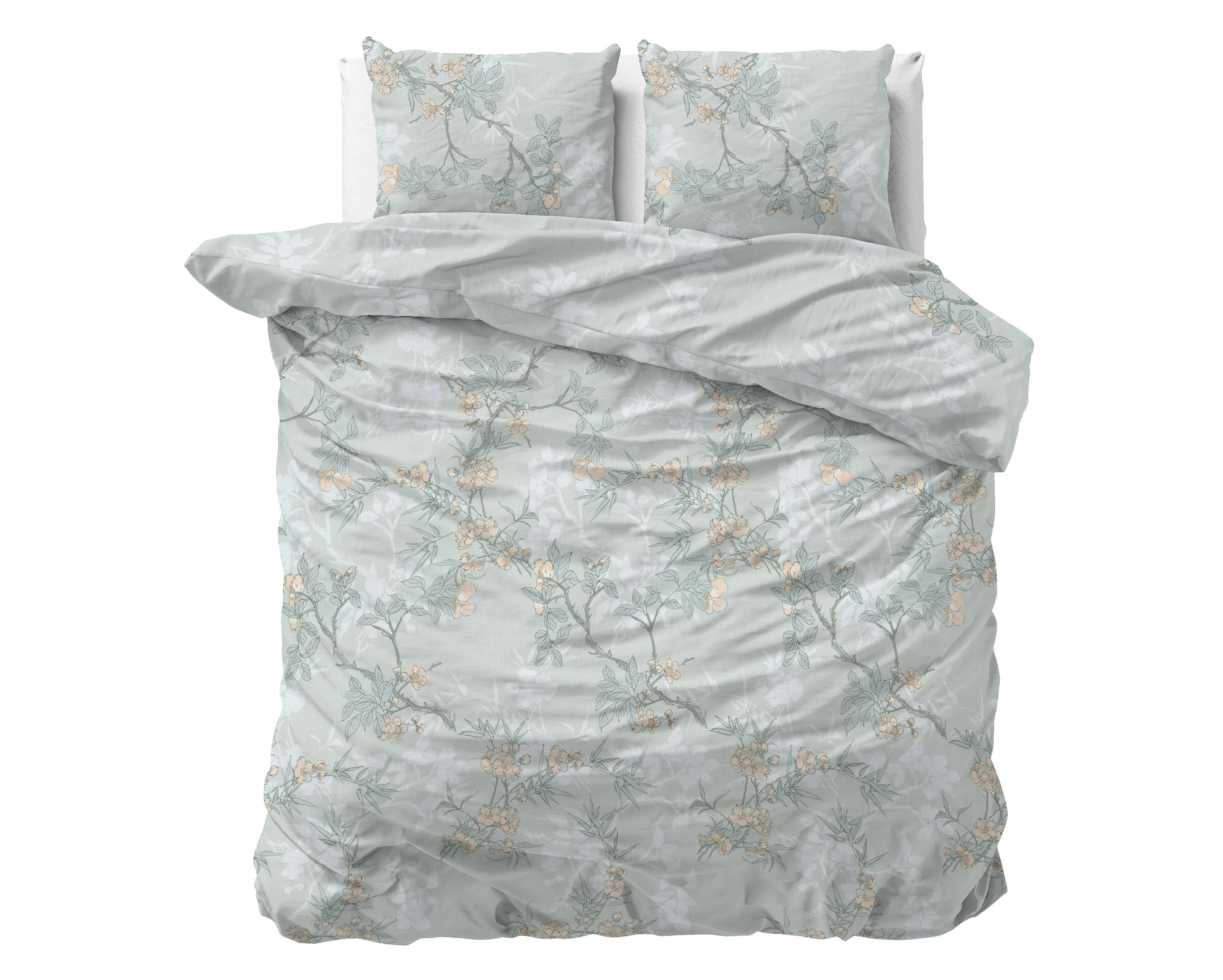 Posteljnina Blossom Modra