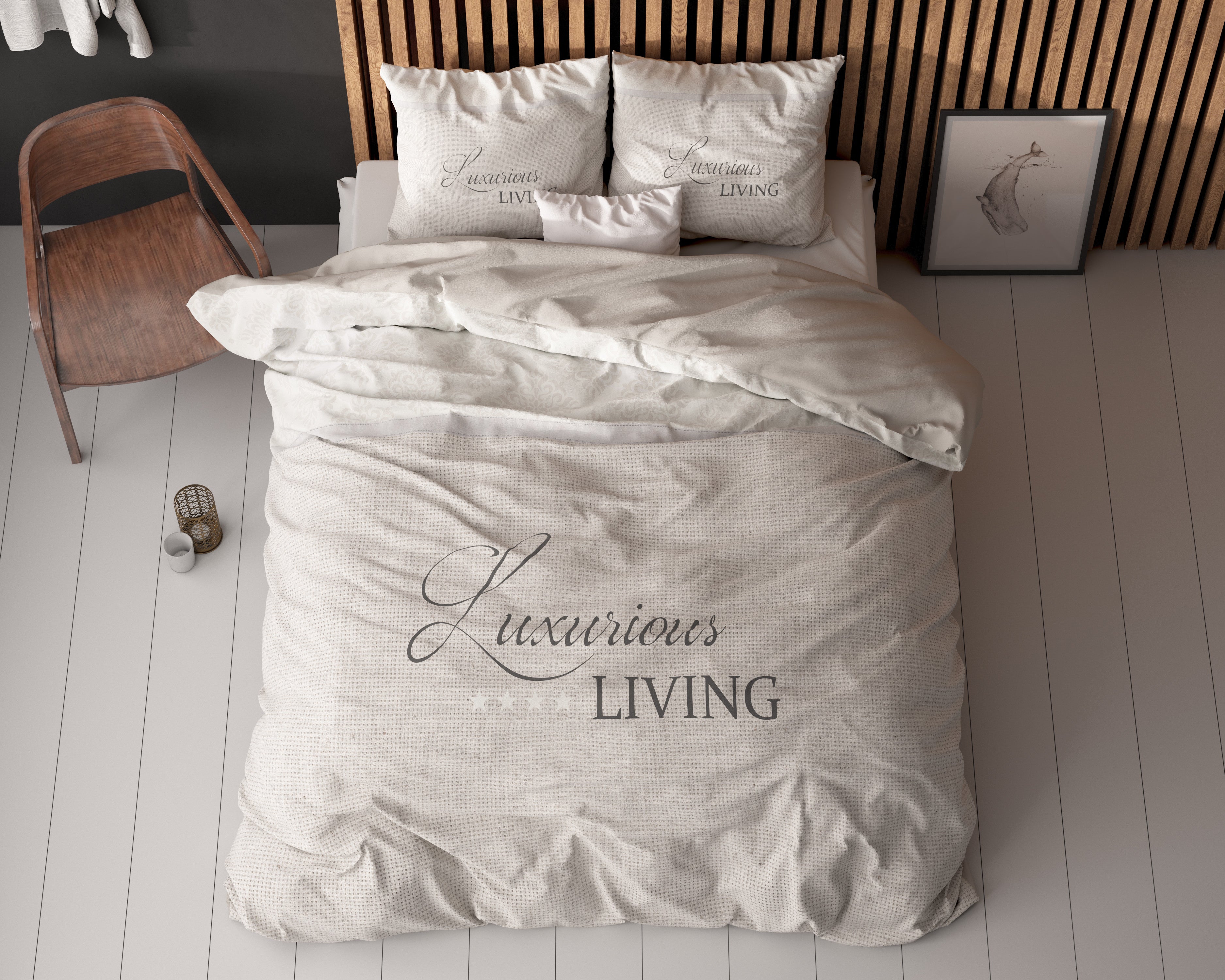 Posteljnina Luxurious Living Peščena
