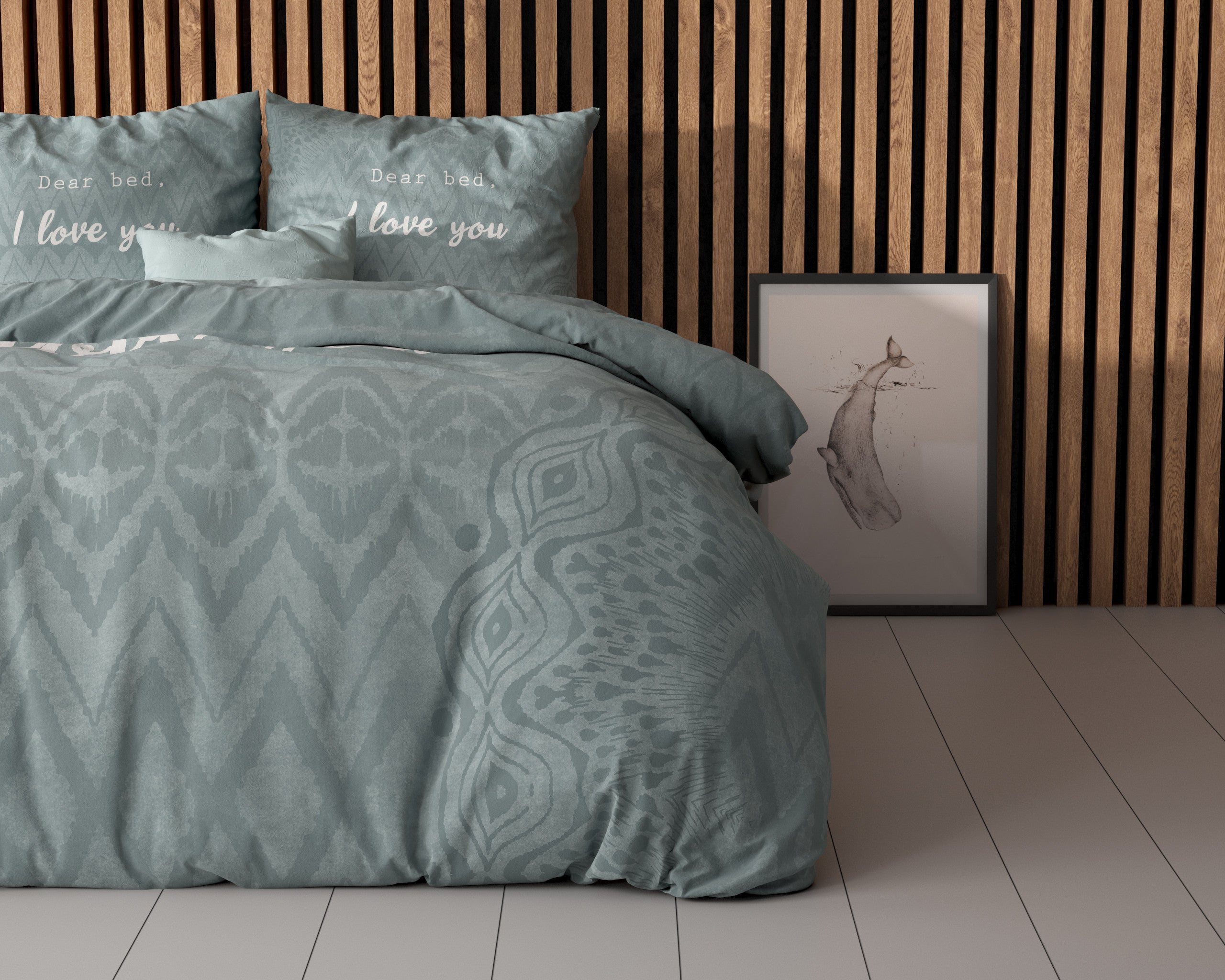 Posteljnina I Love Bed Zelena