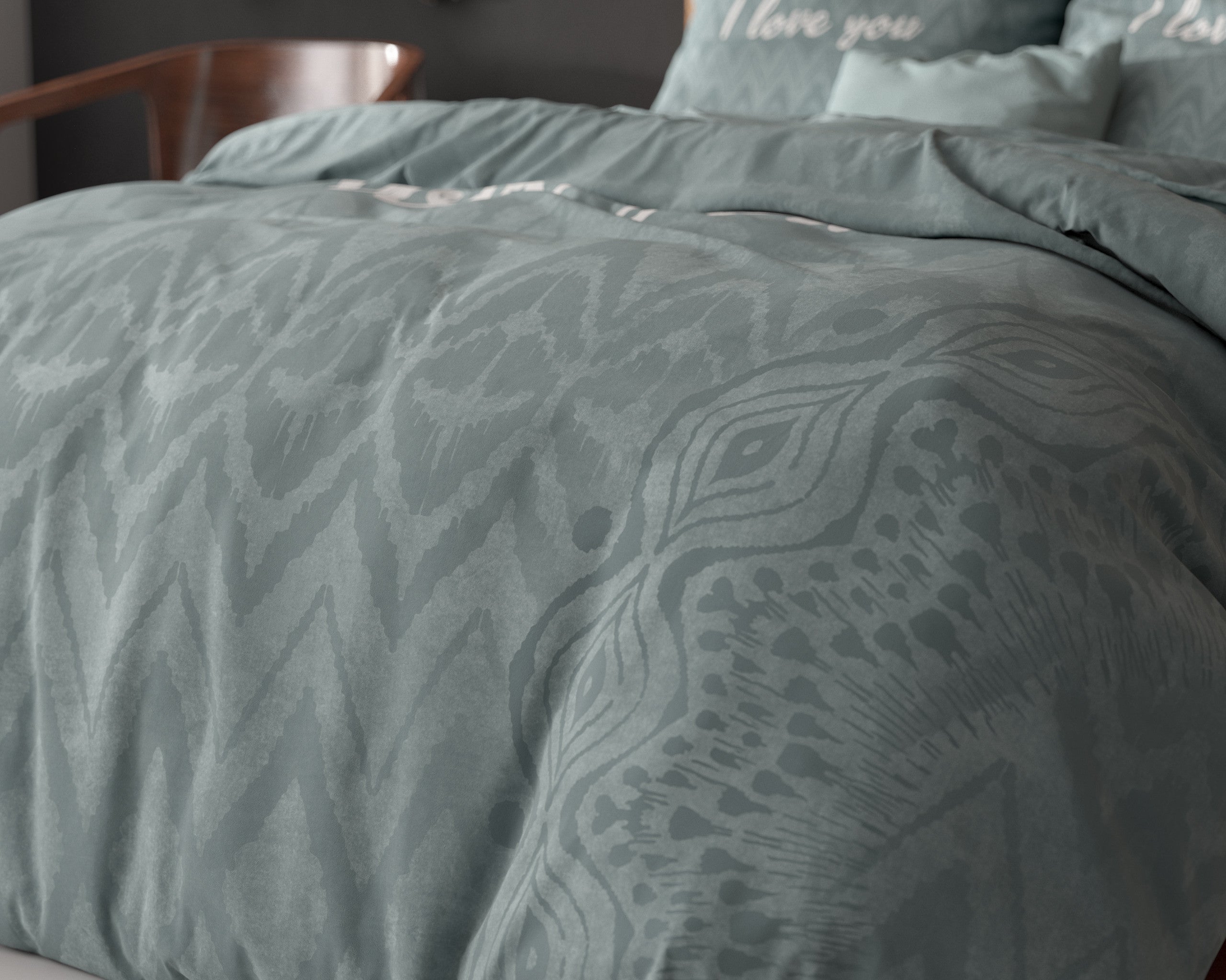 Posteljnina I Love Bed Zelena