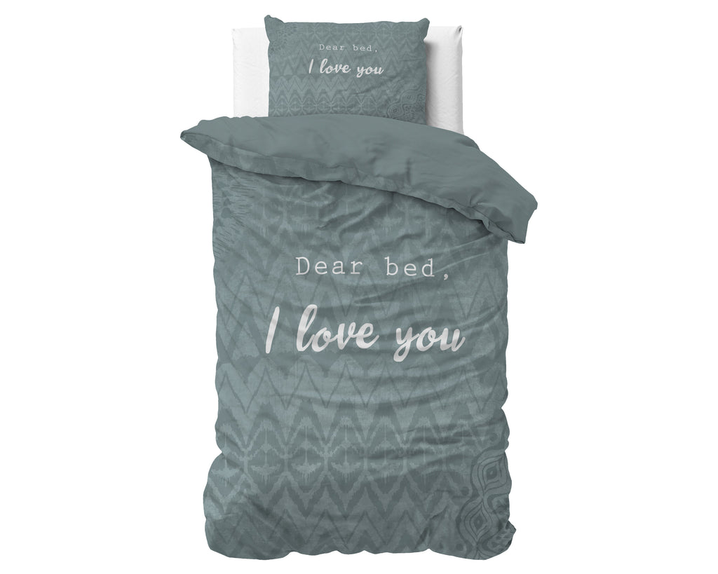 Posteljnina I Love Bed Zelena