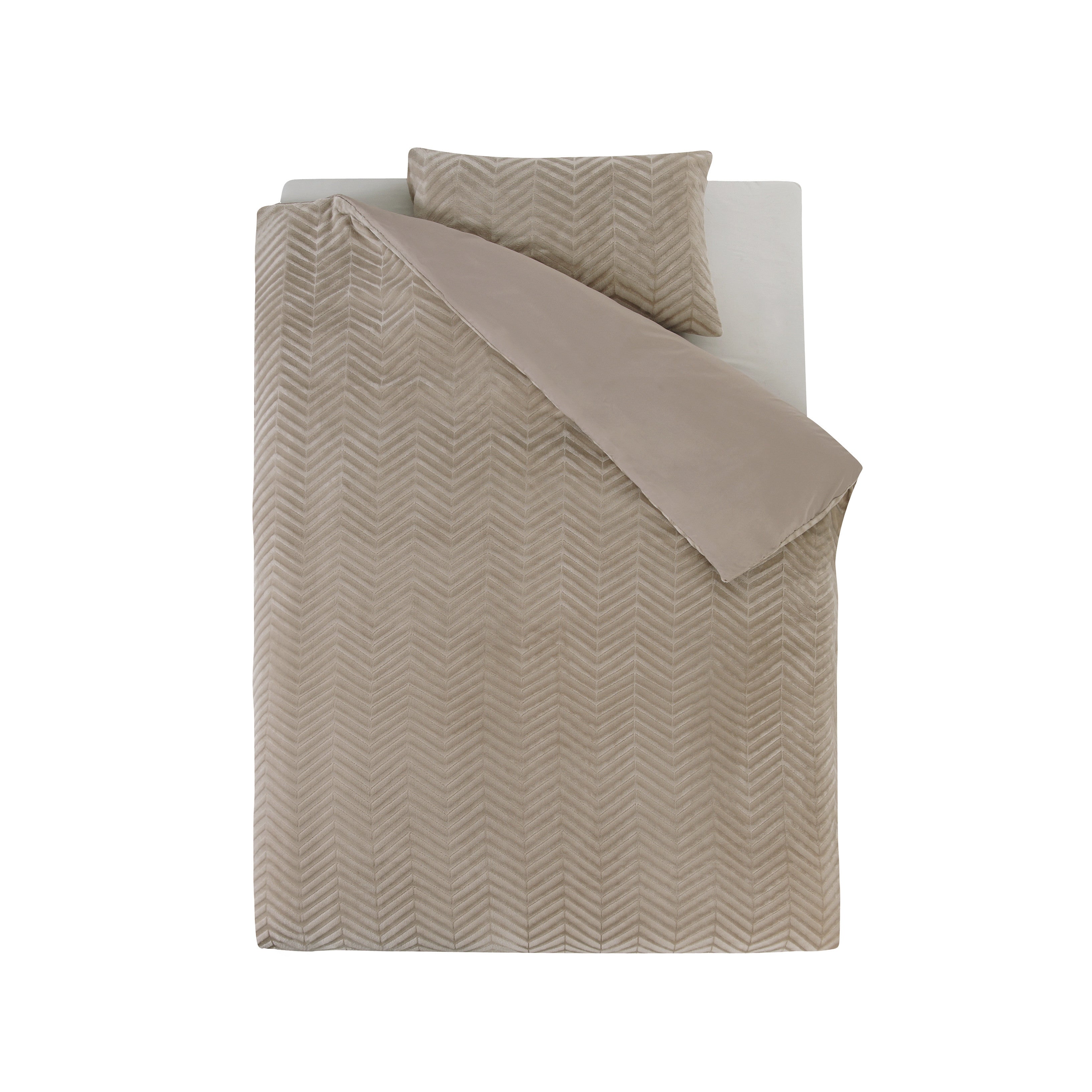 Chevron Teddy Taupe