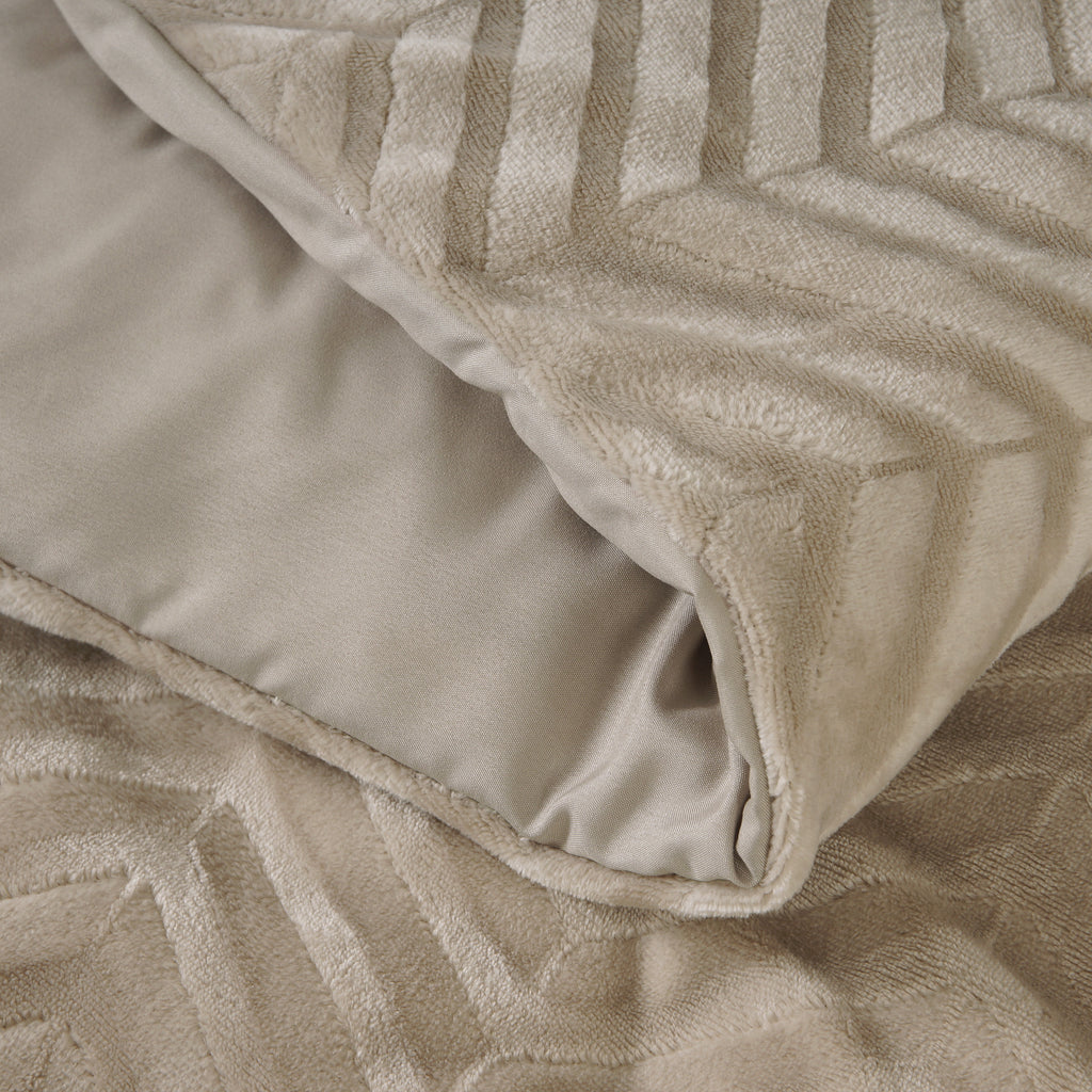 Chevron Teddy Taupe