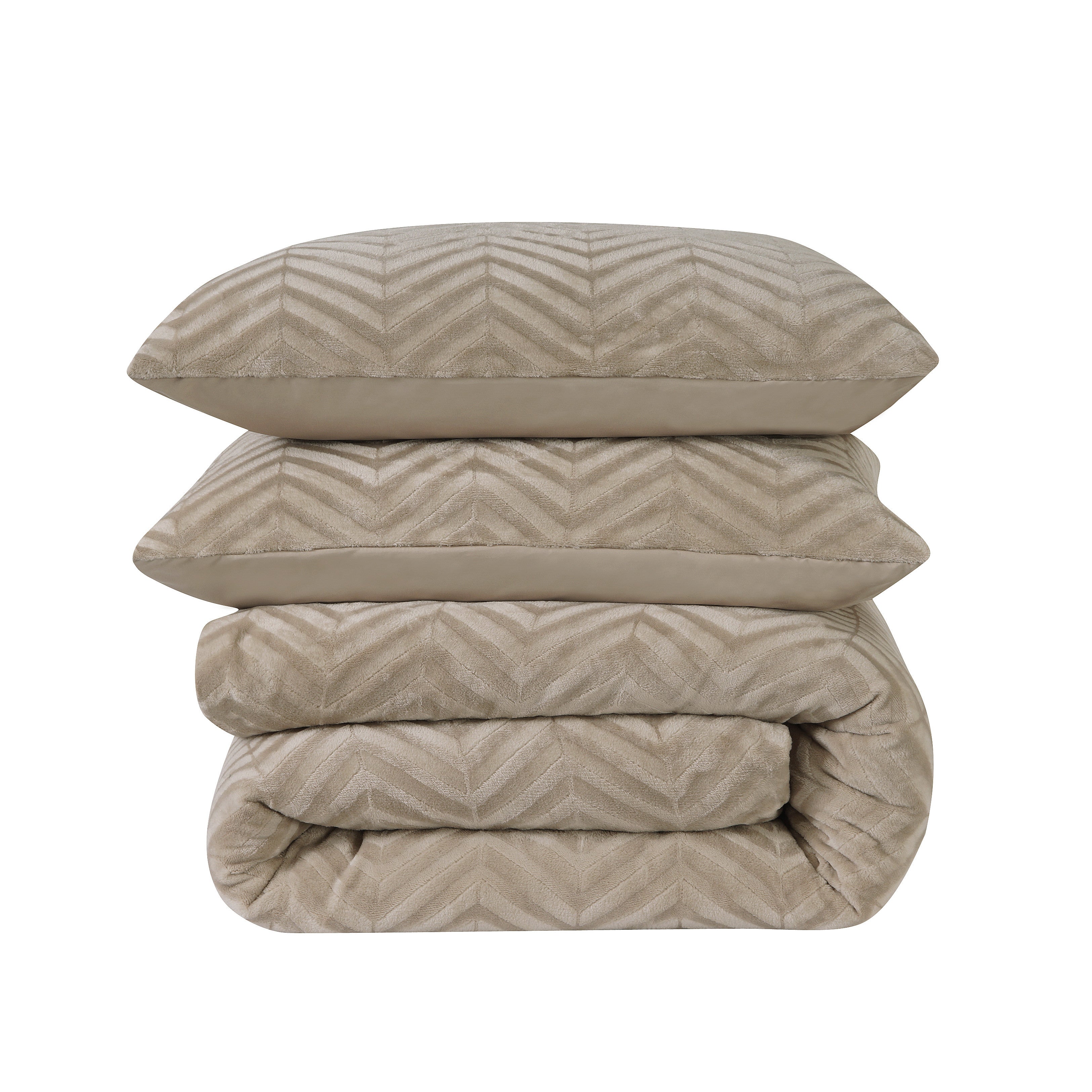Chevron Teddy Taupe