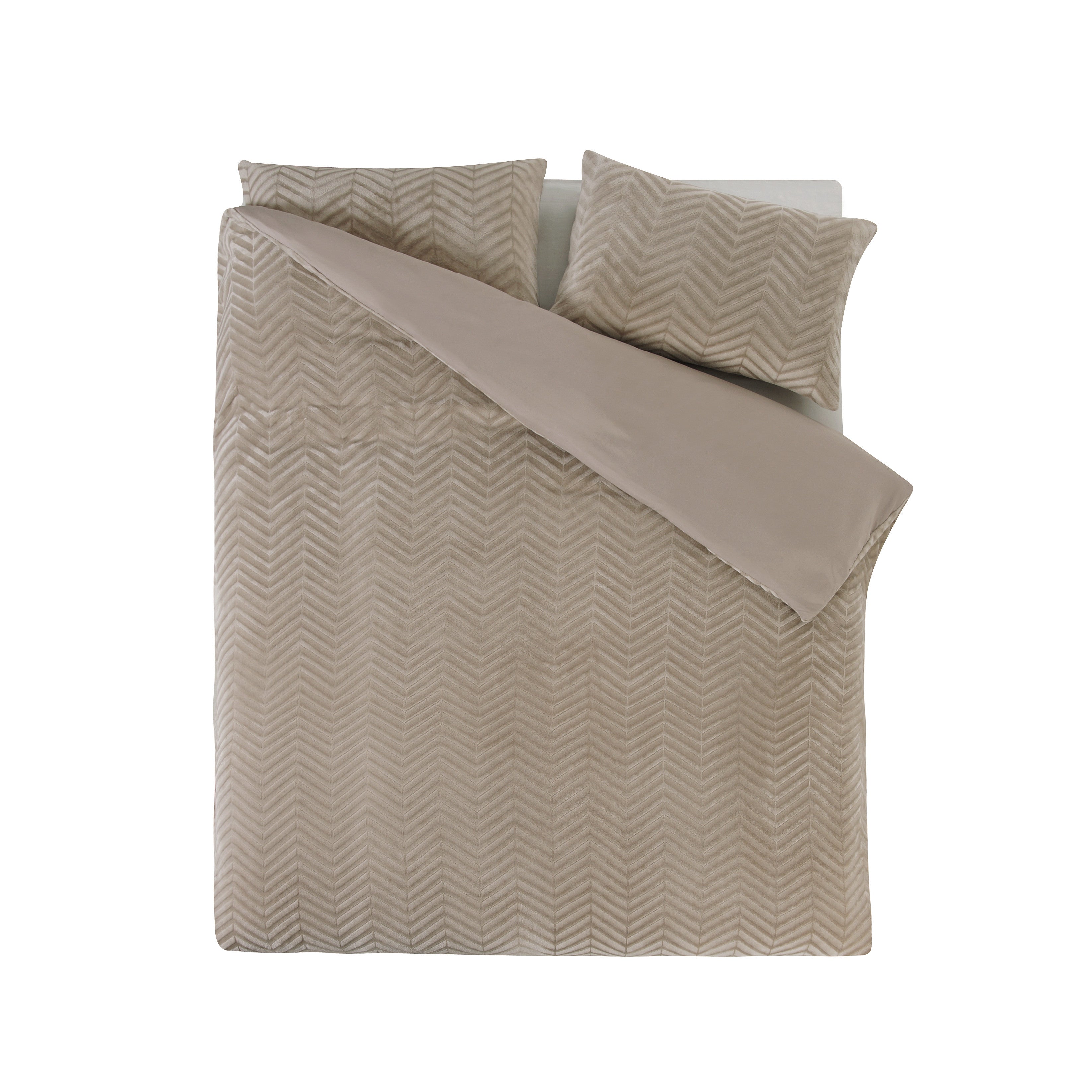 Chevron Teddy Taupe