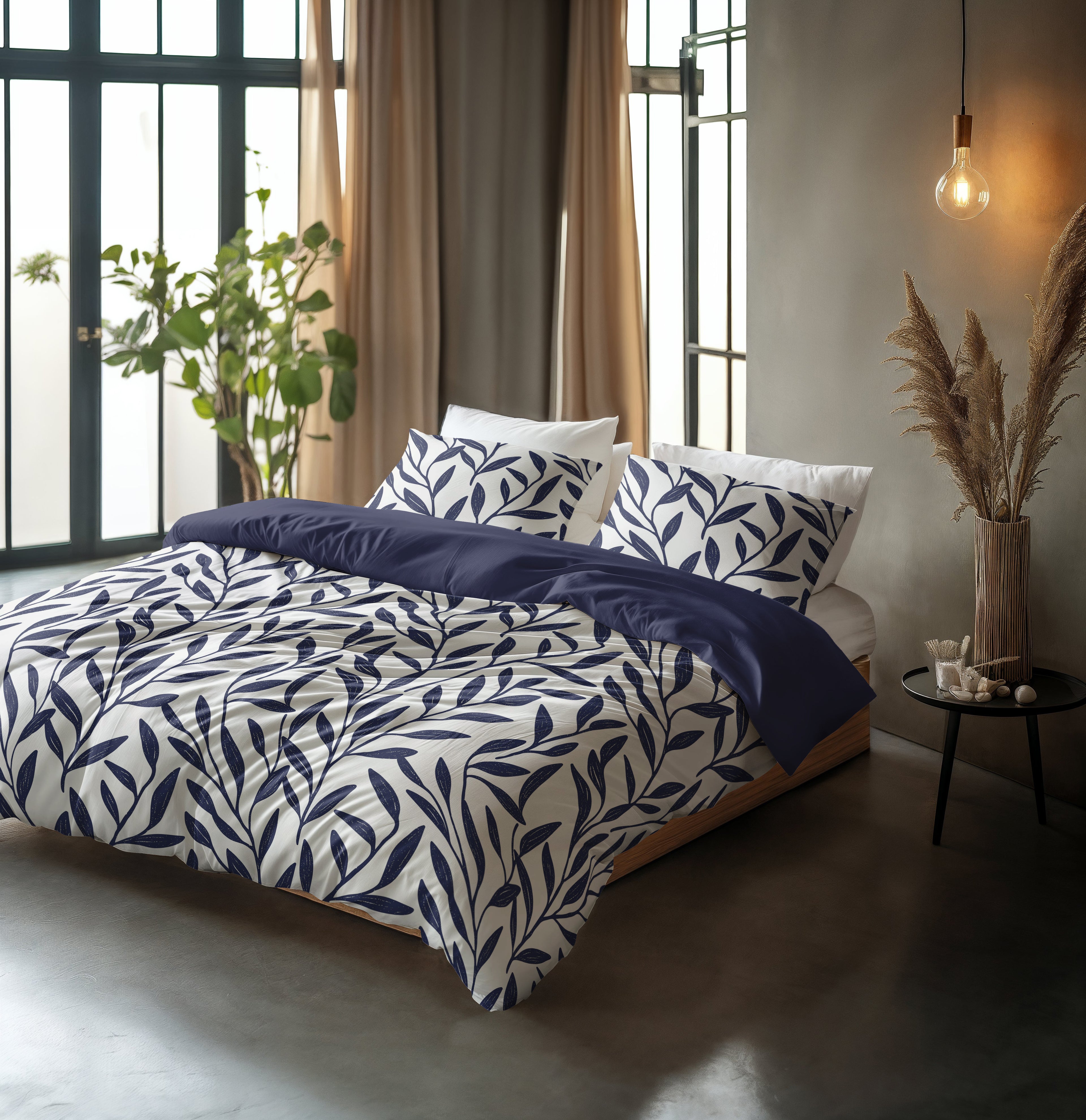 Bombažna posteljnina Blue Willow Modra