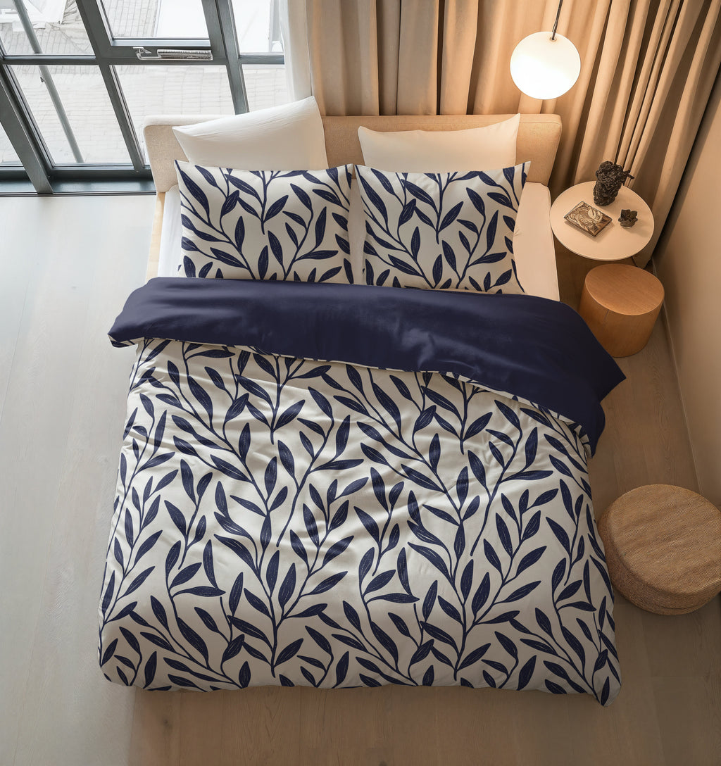Bombažna posteljnina Blue Willow Modra
