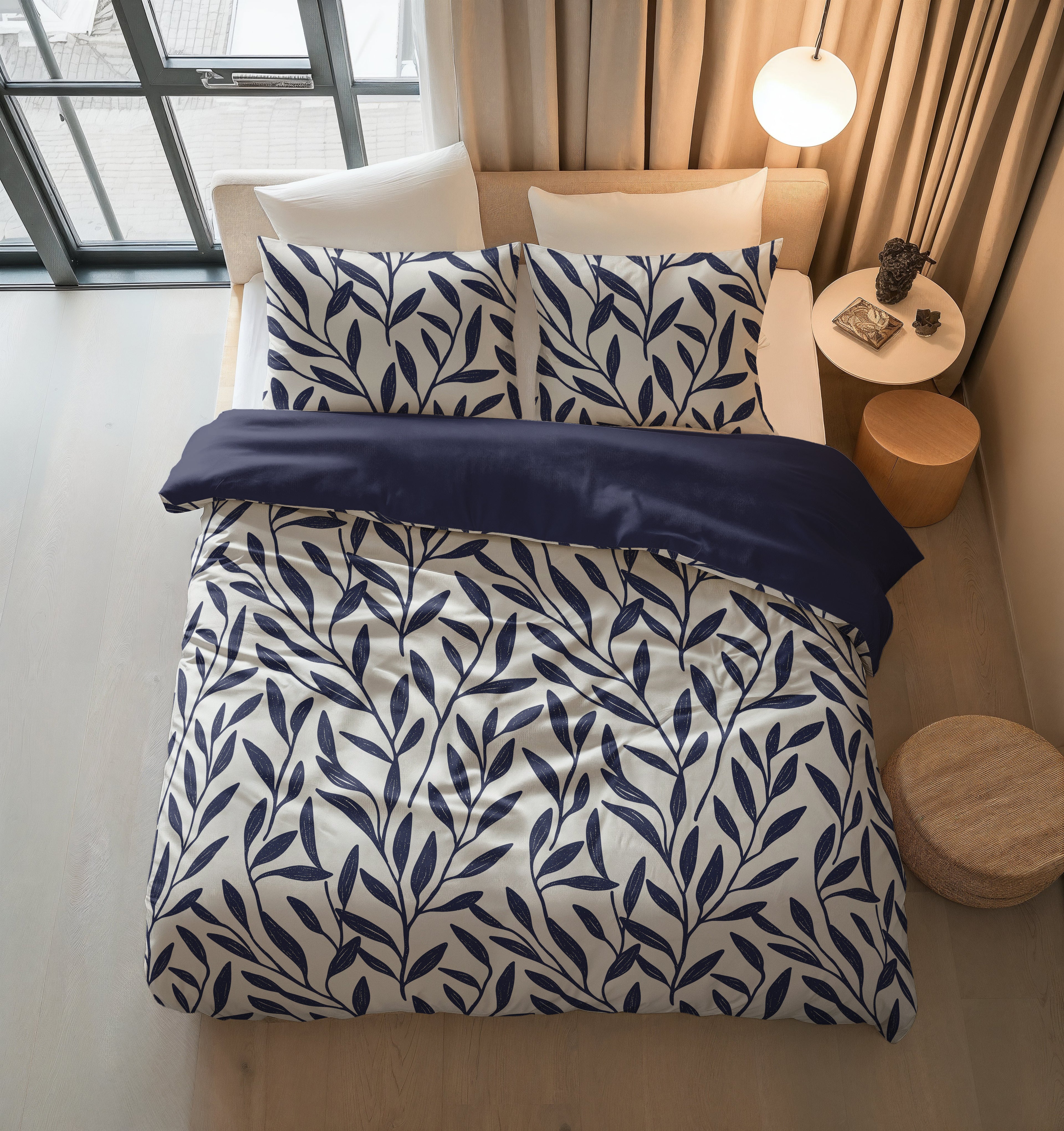 Bombažna posteljnina Blue Willow Modra