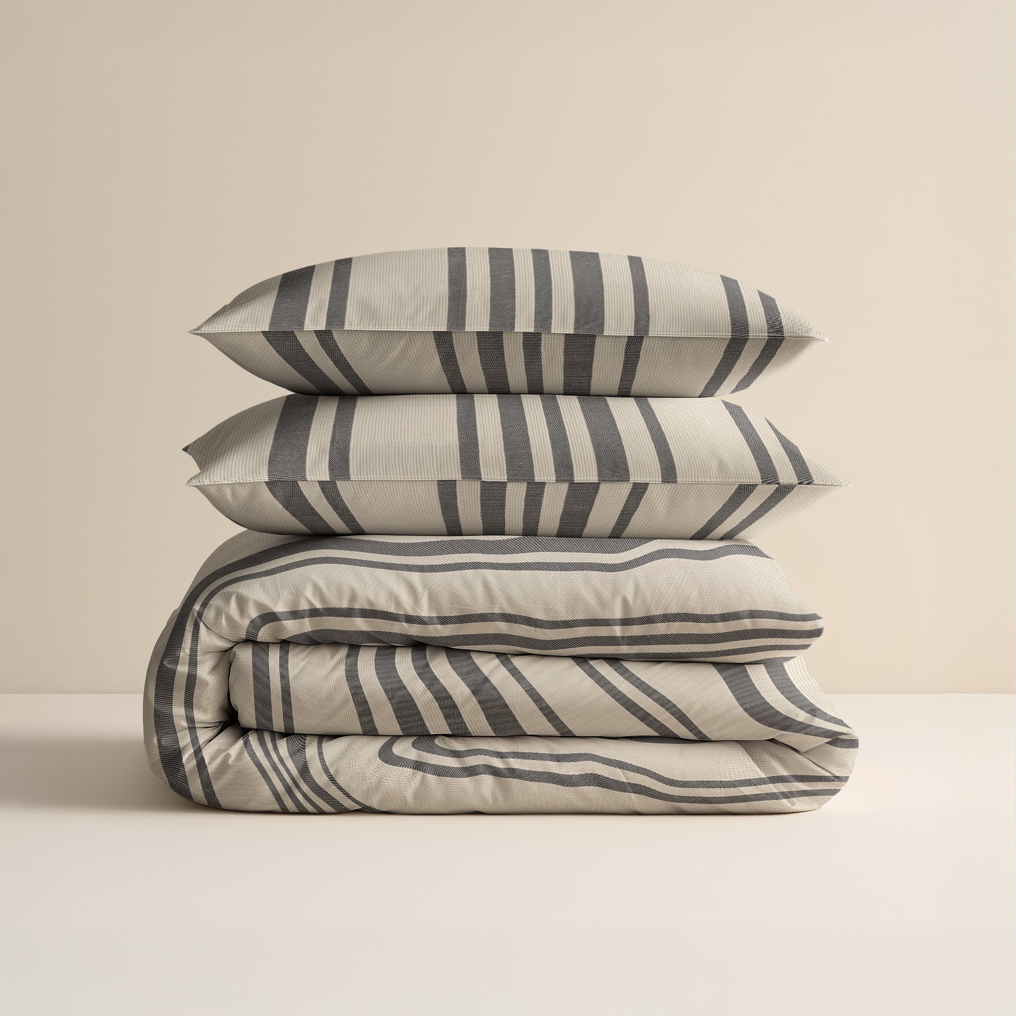 Bombažna posteljnina Linear Linen Peščena