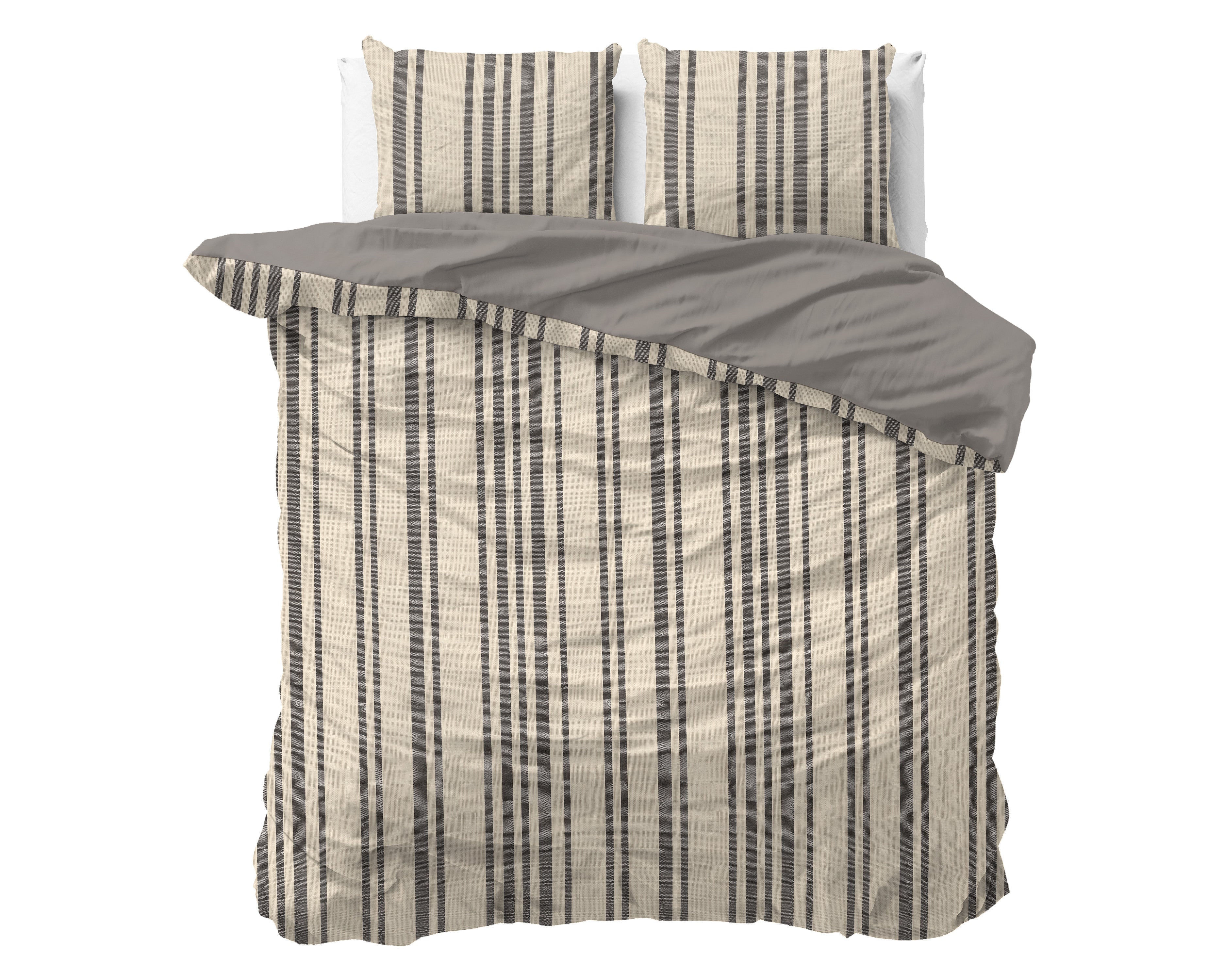 Bombažna posteljnina Linear Linen Peščena