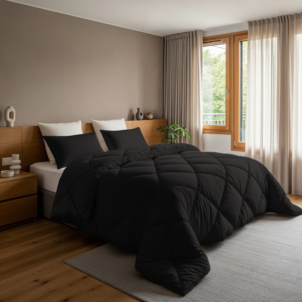 Posteljnina in odeja Lazy Diamond Črna