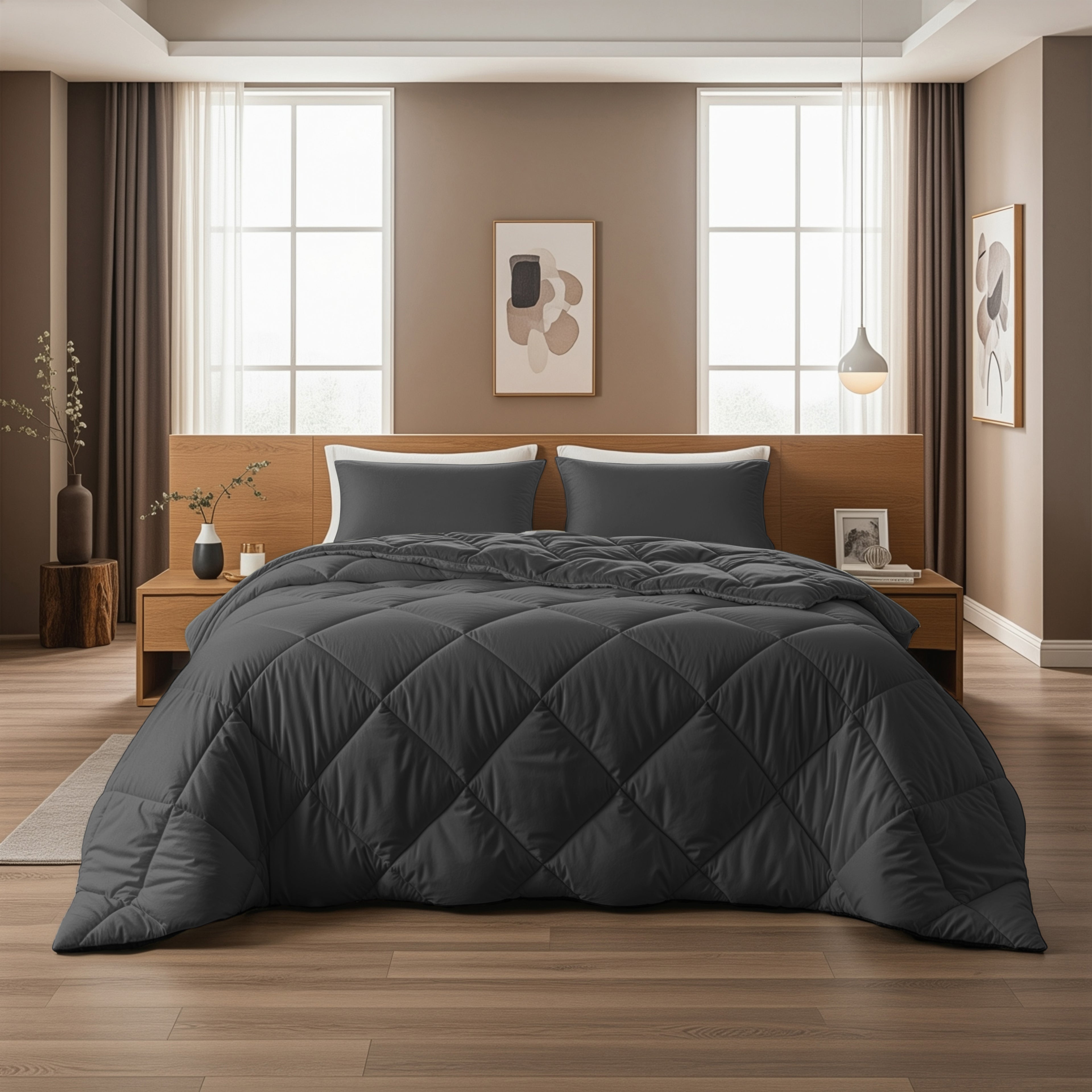 Posteljnina in odeja Lazy Diamond Antracit