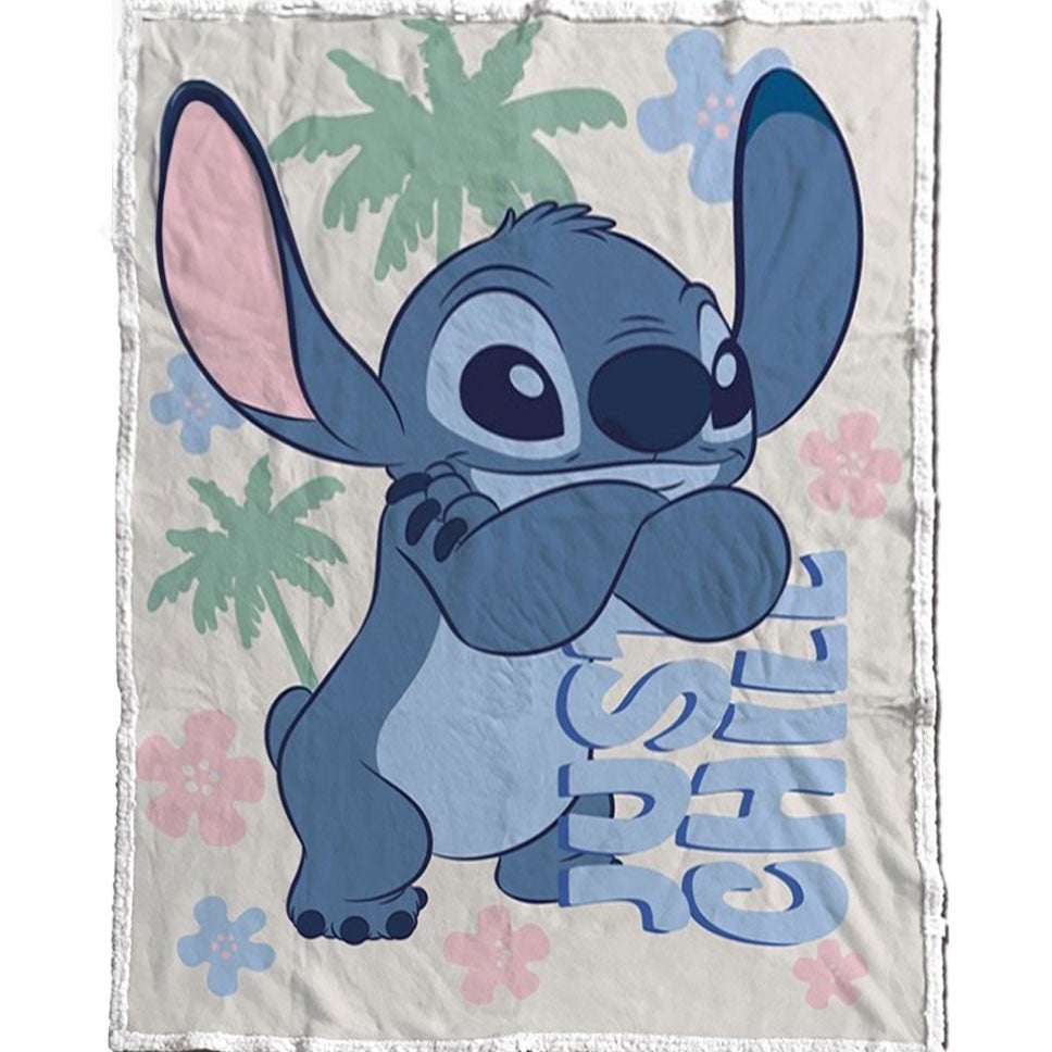 Odeja Disney Lilo and Stitch Just Chill Sherpa