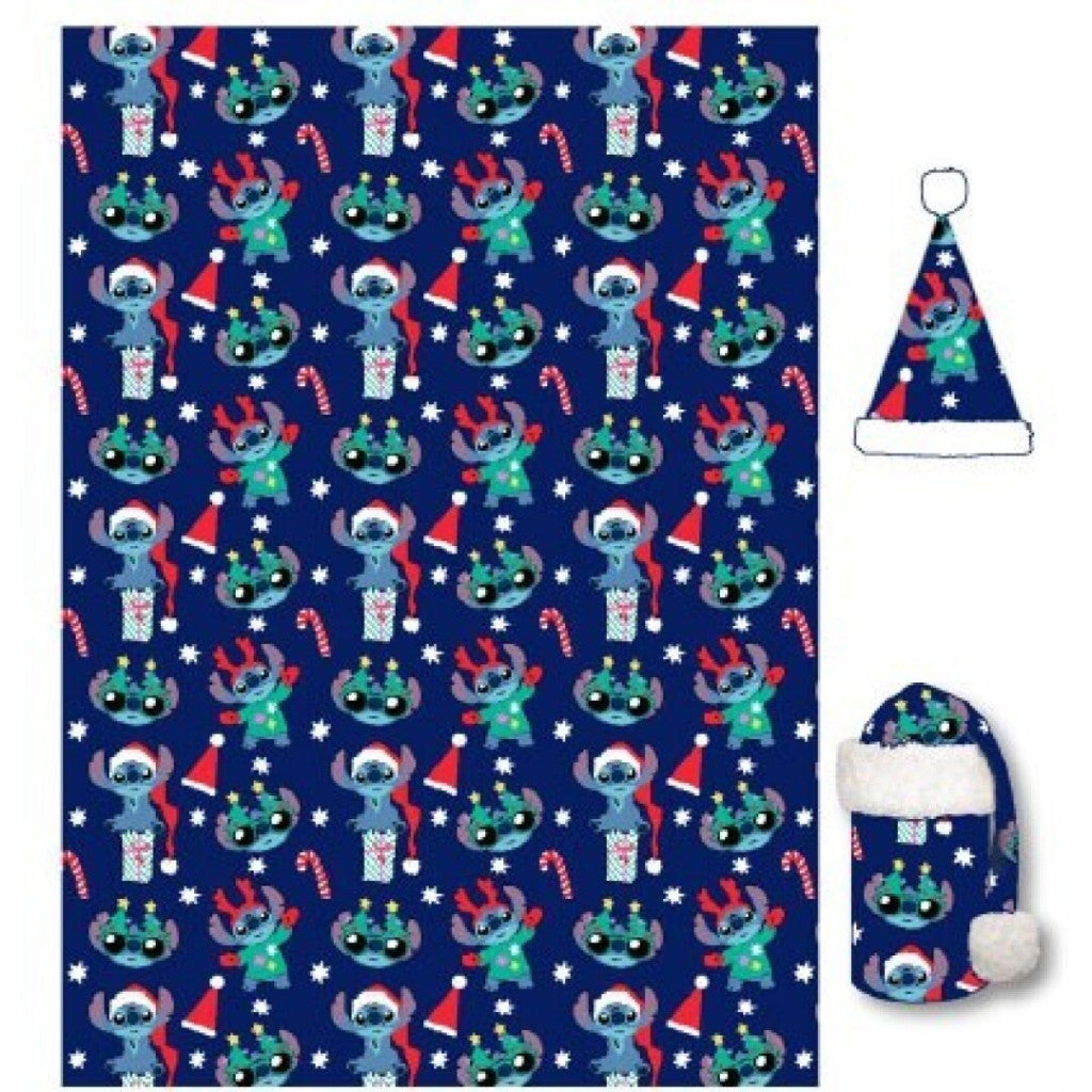 Komplet odeja in kapa Disney Lilo and Stitch Holiday